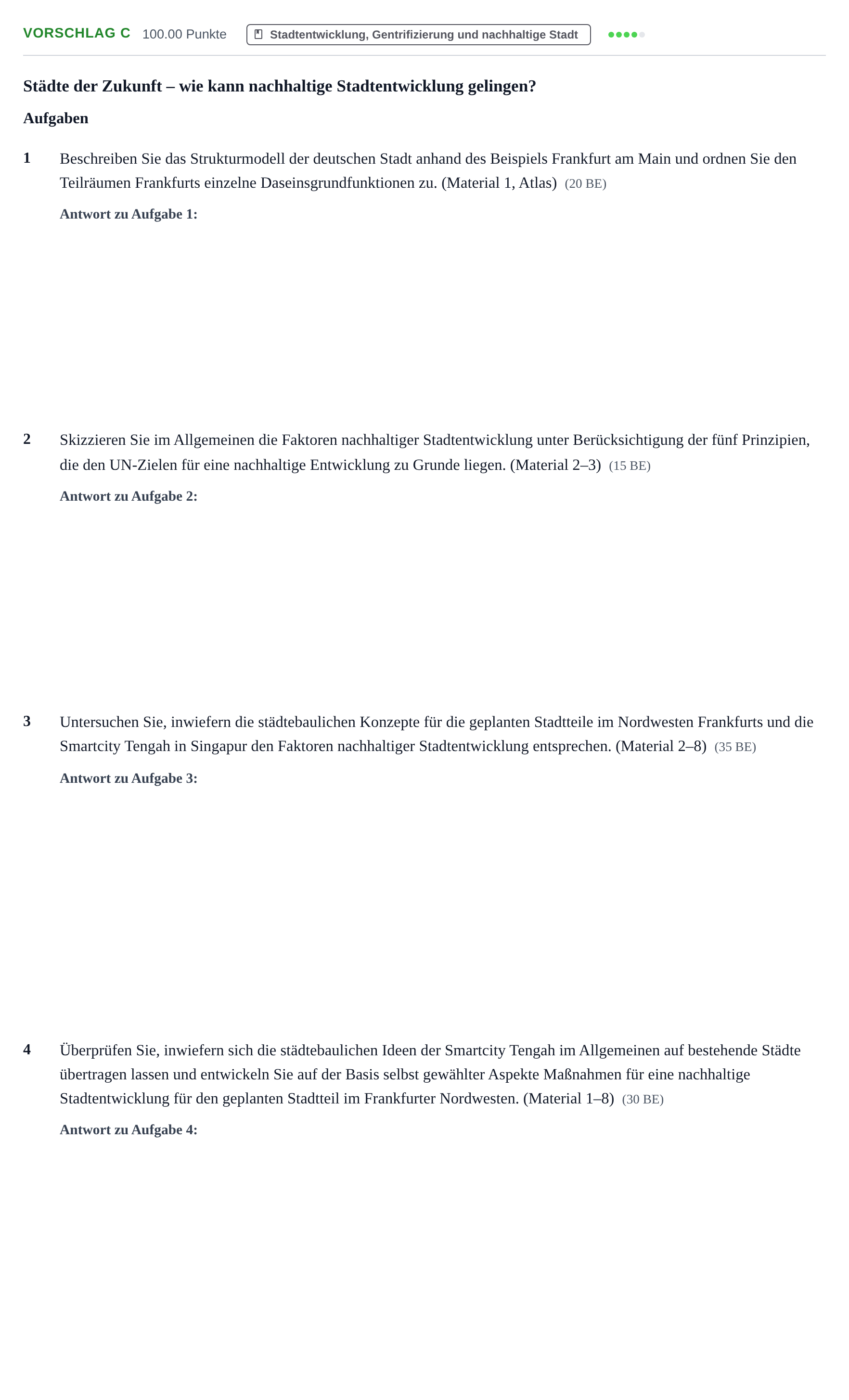 Aufgabenstellung: Aufgabe Vorschlag C · Abitur Hessen Erdkunde LK 2022