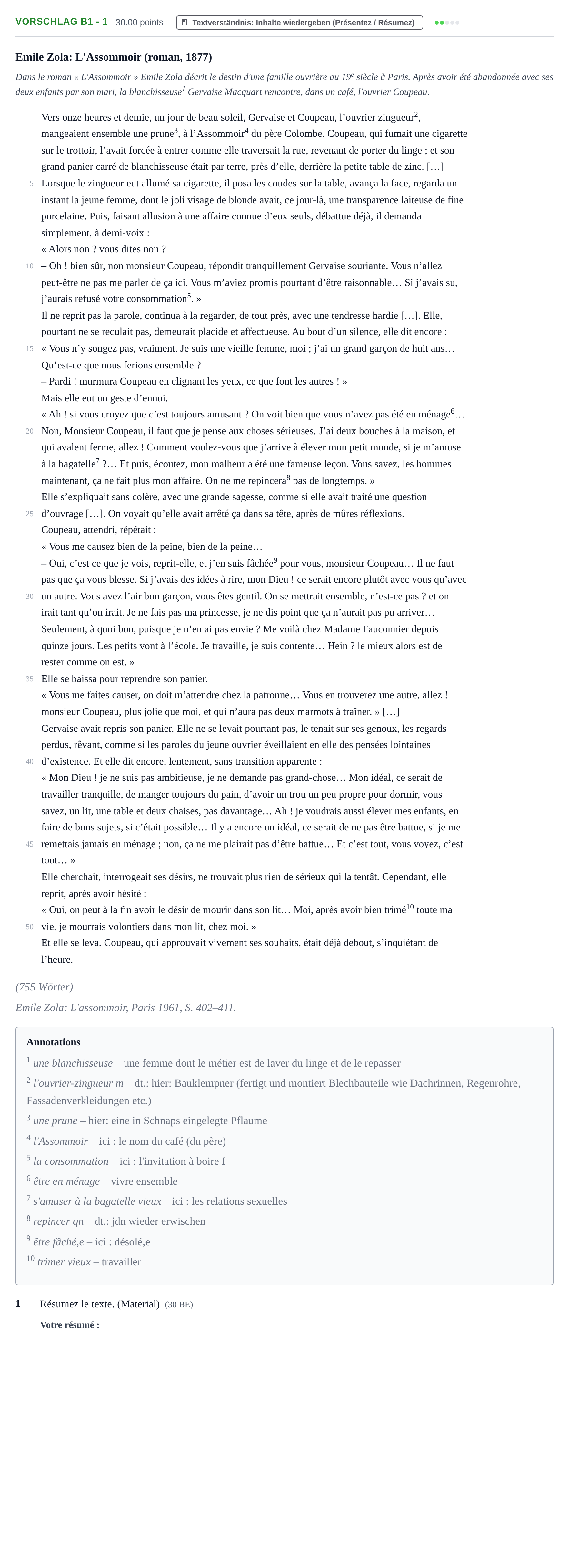 Aufgabenstellung: Aufgabe Vorschlag B1 - 1 · Abitur Hessen Französisch LK 2022