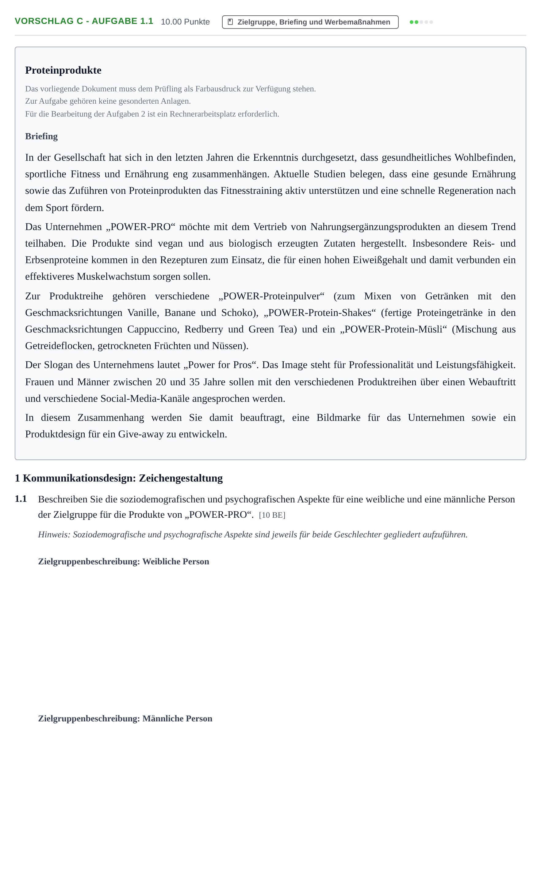 Aufgabenstellung: Aufgabe Vorschlag C - Aufgabe 1.1 · Abitur Hessen Gestaltungs- und Medientechnik LK 2022