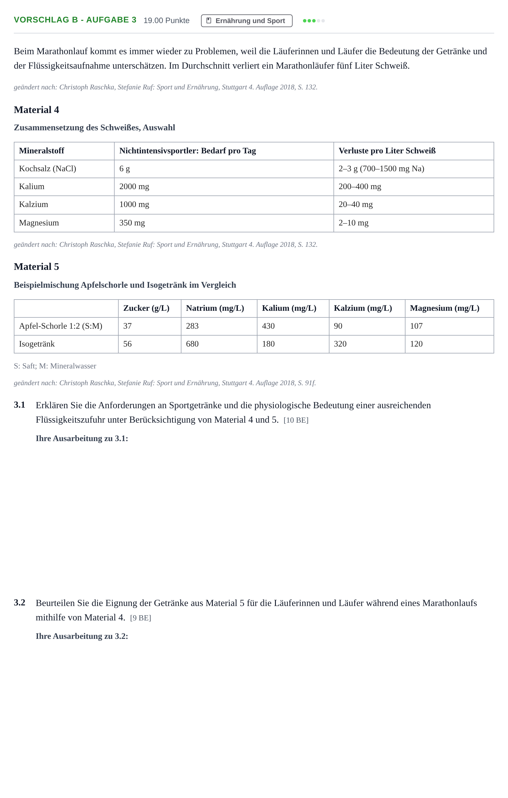 Aufgabenstellung: Aufgabe Vorschlag B - Aufgabe 3 · Abitur Hessen Ernährungslehre LK 2022