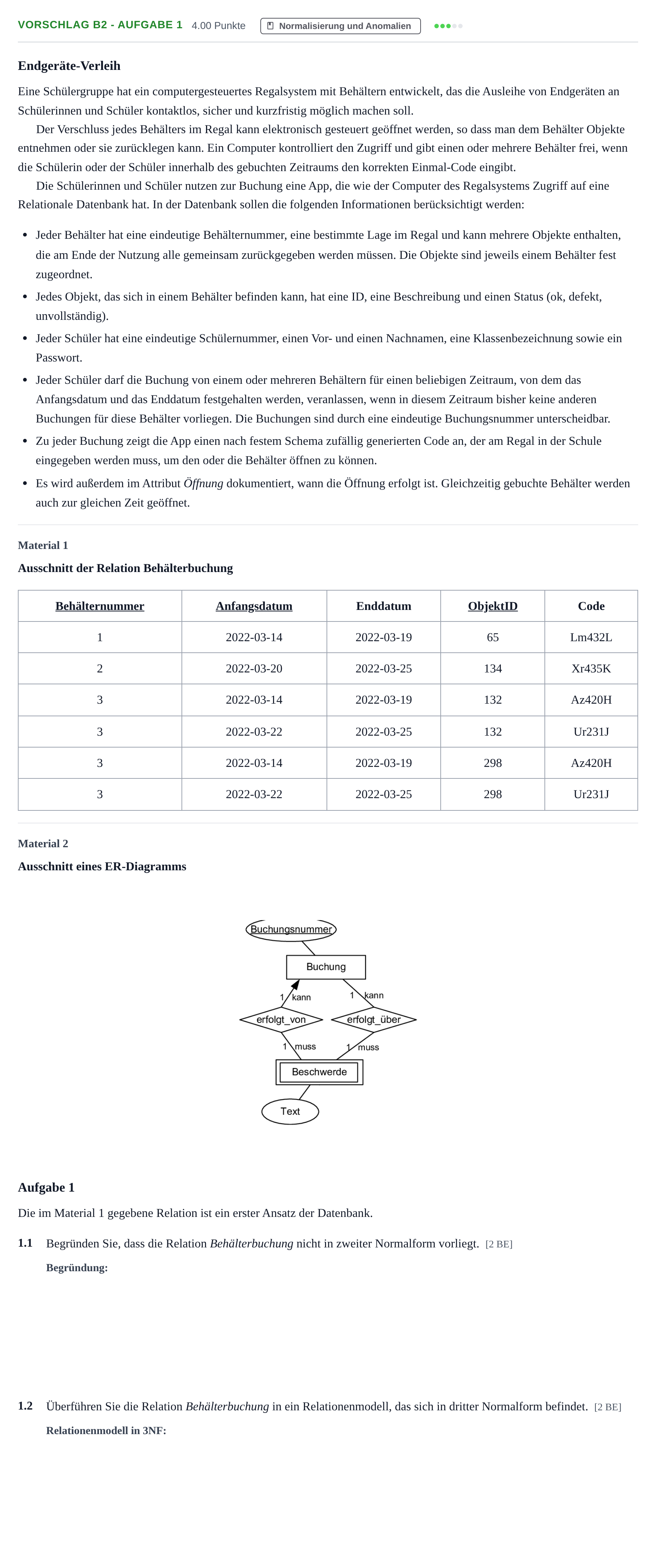 Aufgabenstellung: Aufgabe Vorschlag B2 - Aufgabe 1 · Abitur Hessen Informatik LK 2022