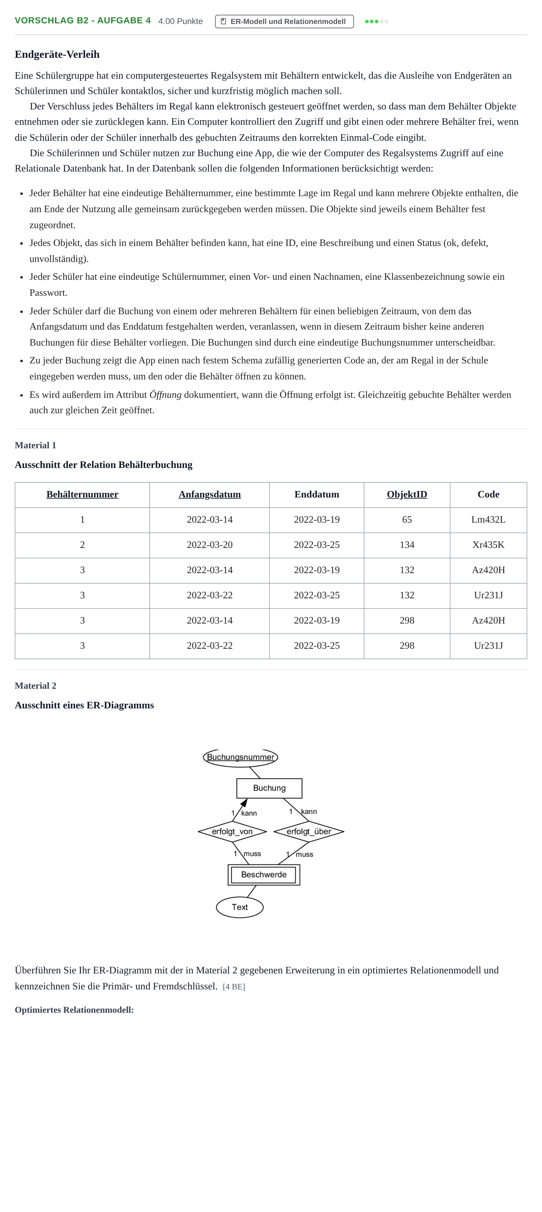 Aufgabenstellung: Aufgabe Vorschlag B2 - Aufgabe 4 · Abitur Hessen Informatik LK 2022