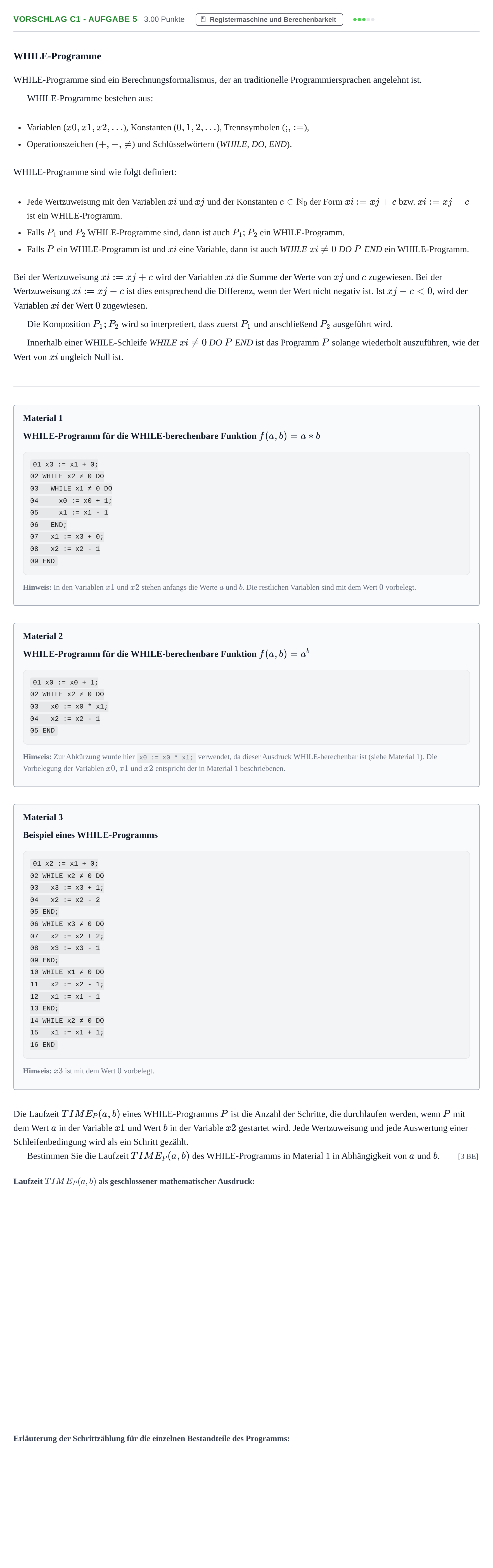 Aufgabenstellung: Aufgabe Vorschlag C1 - Aufgabe 5 · Abitur Hessen Informatik LK 2022