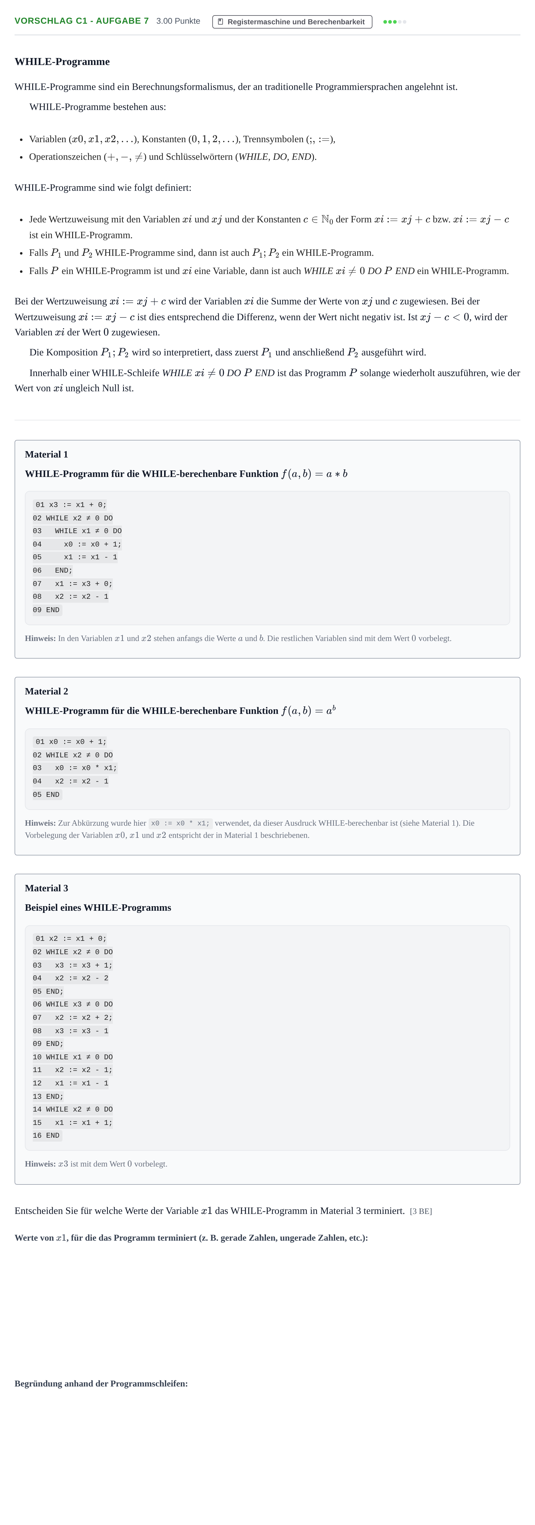 Aufgabenstellung: Aufgabe Vorschlag C1 - Aufgabe 7 · Abitur Hessen Informatik LK 2022
