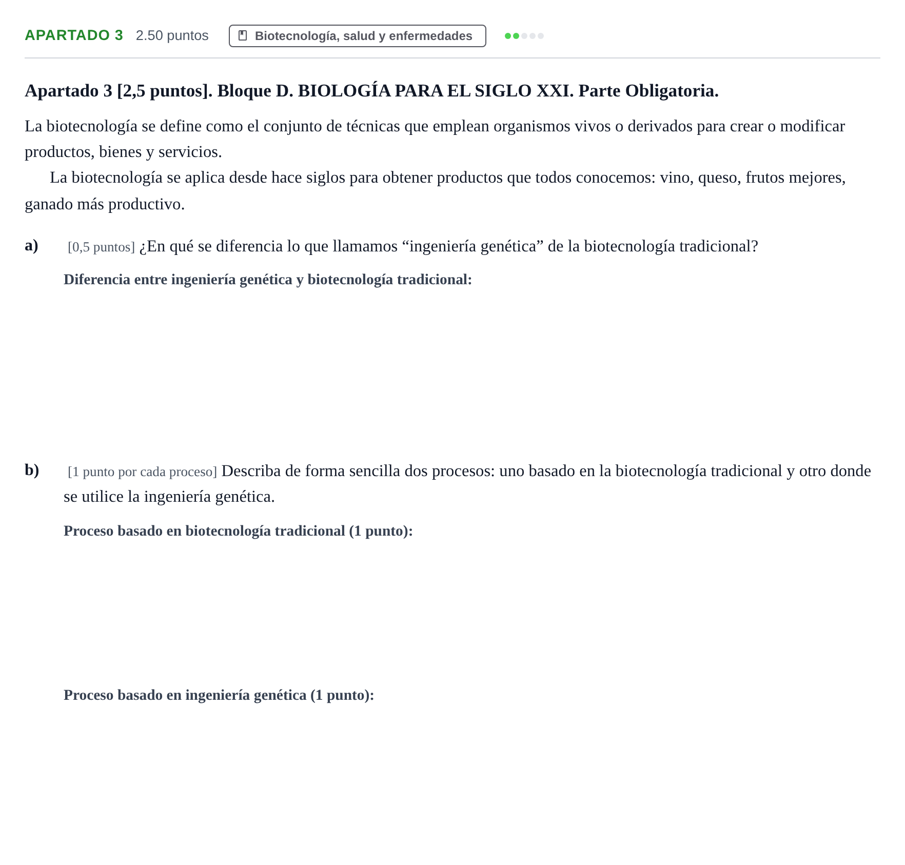 Enunciado: Apartado 3 · Ciencias Generales PAU Cantabria Extraordinaria 2026