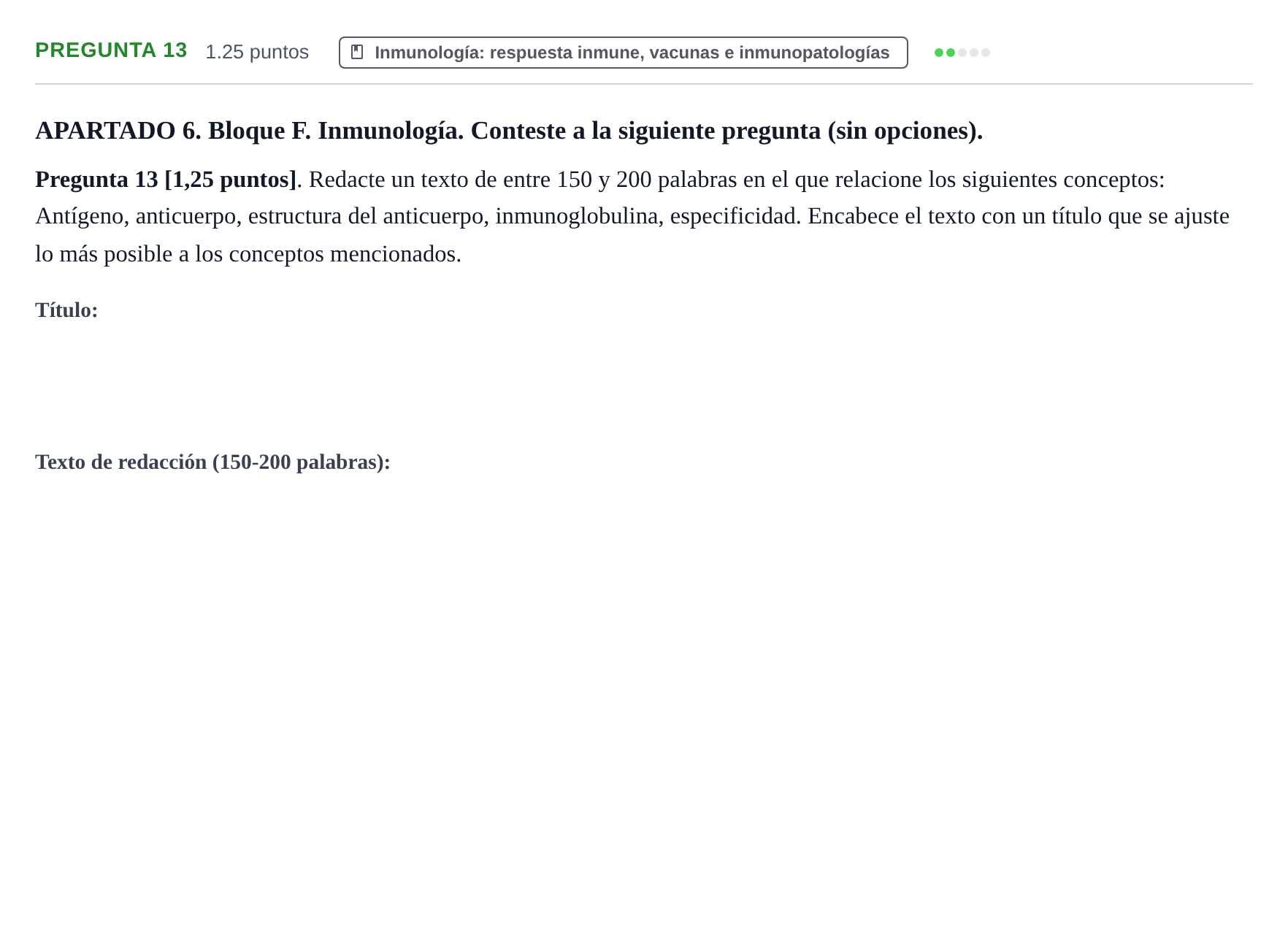 Enunciado: Pregunta 13 · Biología PAU Cantabria Extraordinaria 2026