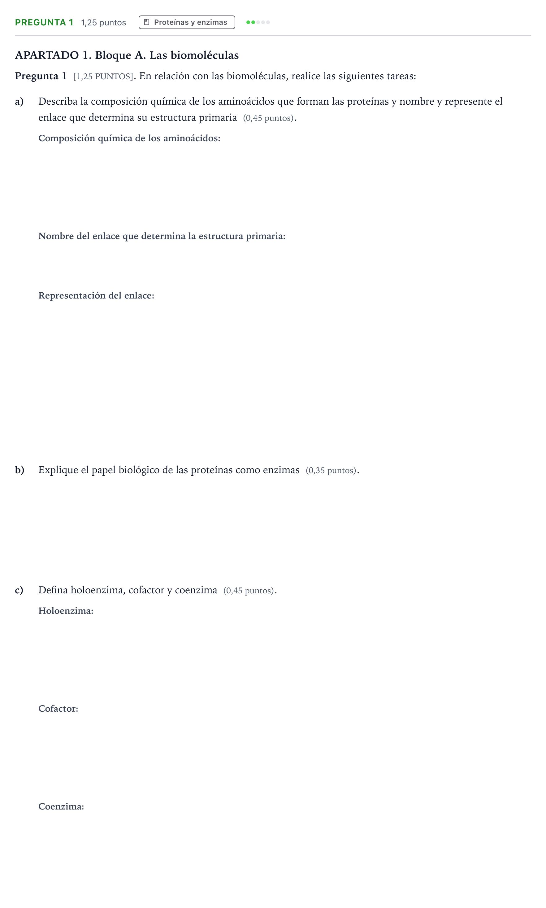 Enunciado: Pregunta 1 · Biología PAU Cantabria Extraordinaria 2026