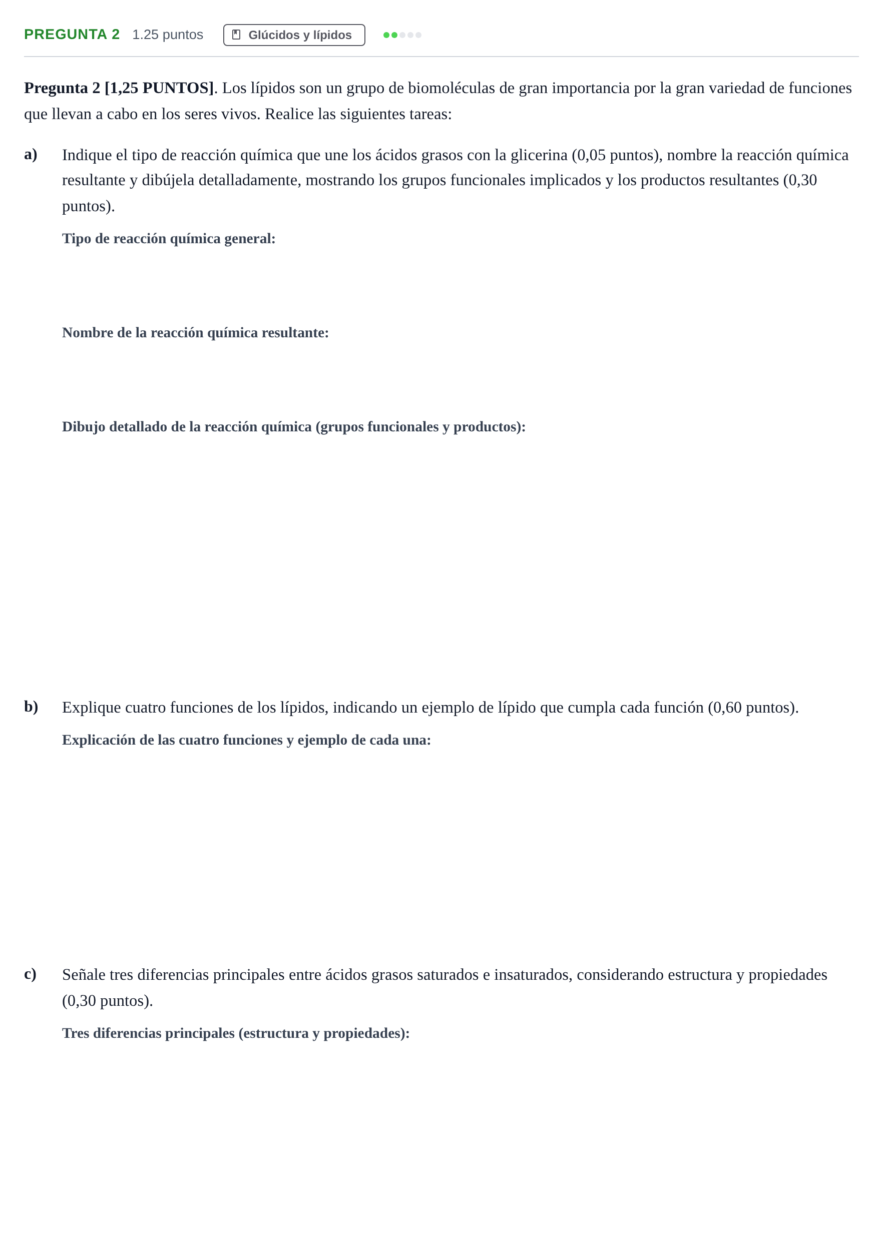 Enunciado: Pregunta 2 · Biología PAU Cantabria Extraordinaria 2026
