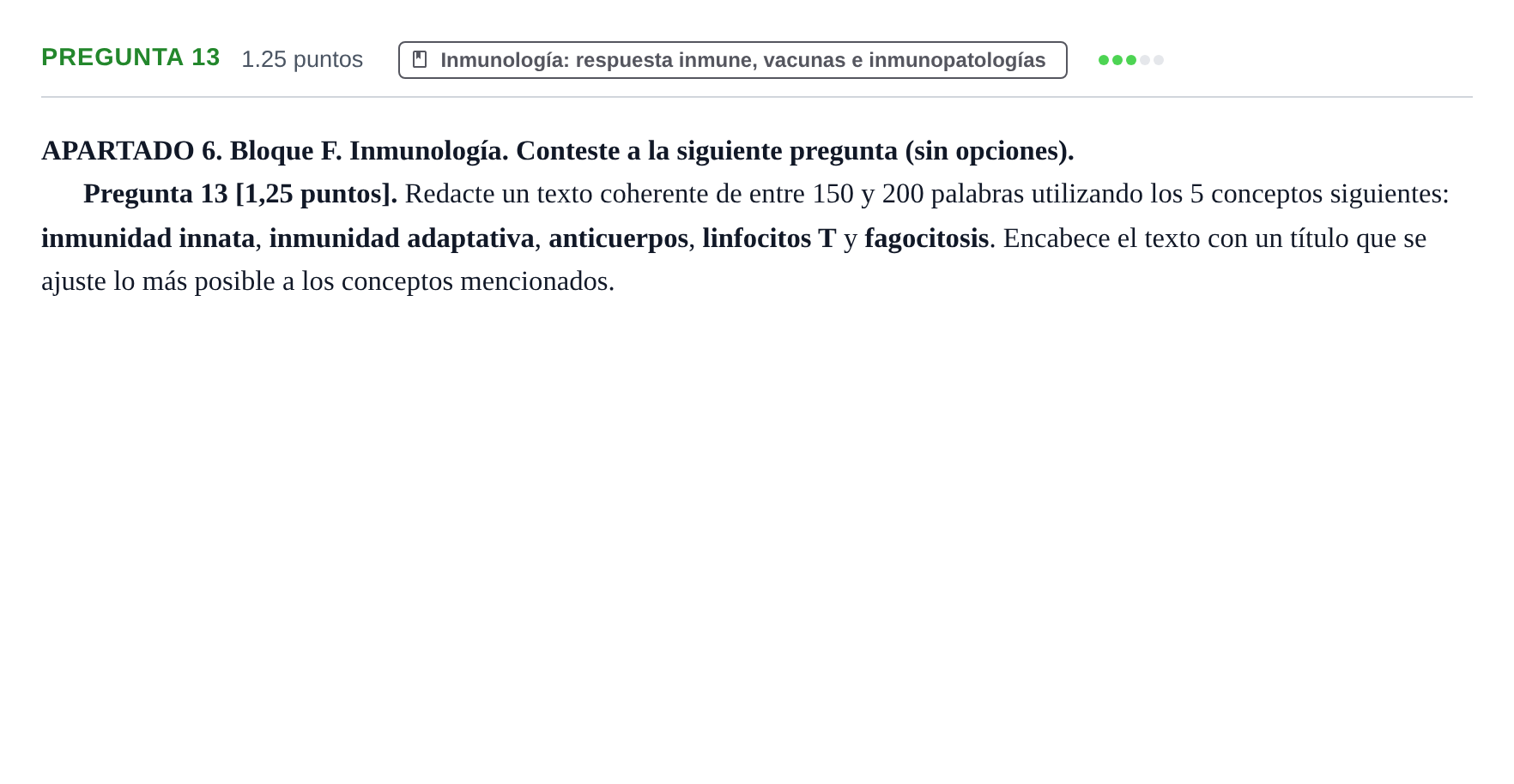 Enunciado: Pregunta 13 · Biología PAU Cantabria Ordinaria 2026