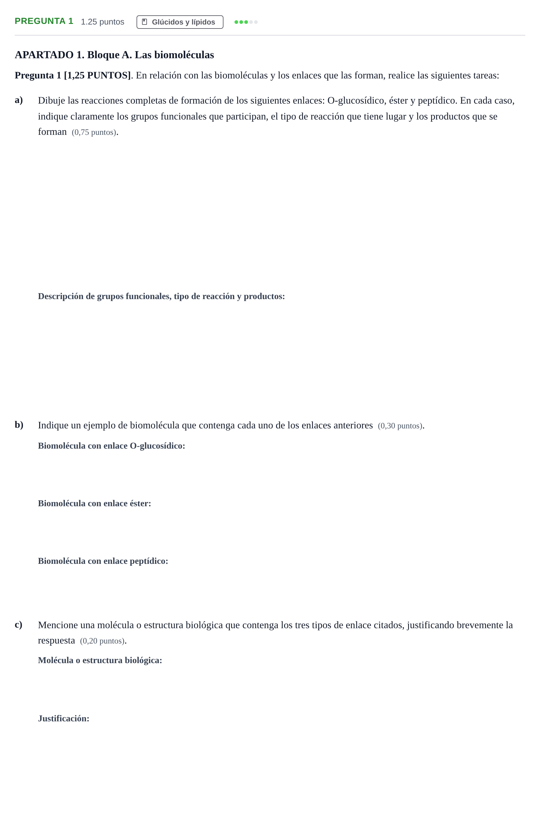 Enunciado: Pregunta 1 · Biología PAU Cantabria Ordinaria 2026