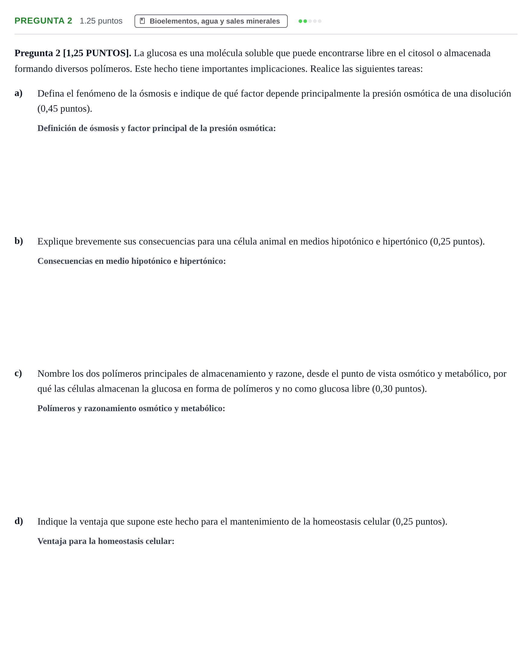 Enunciado: Pregunta 2 · Biología PAU Cantabria Ordinaria 2026