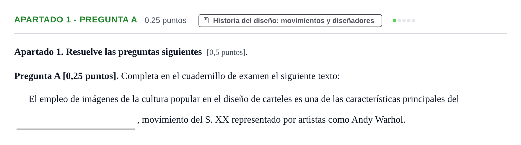 Enunciado: Apartado 1 - Pregunta A · Diseño PAU Cantabria Extraordinaria 2026