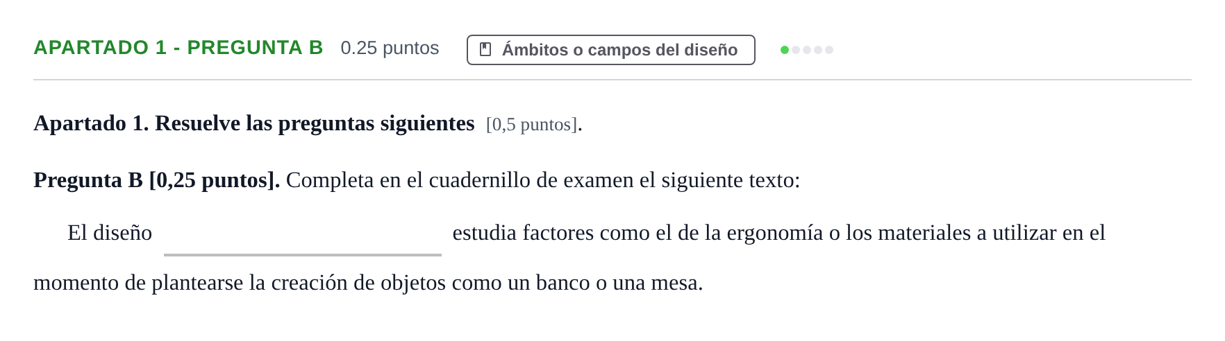 Enunciado: Apartado 1 - Pregunta B · Diseño PAU Cantabria Extraordinaria 2026