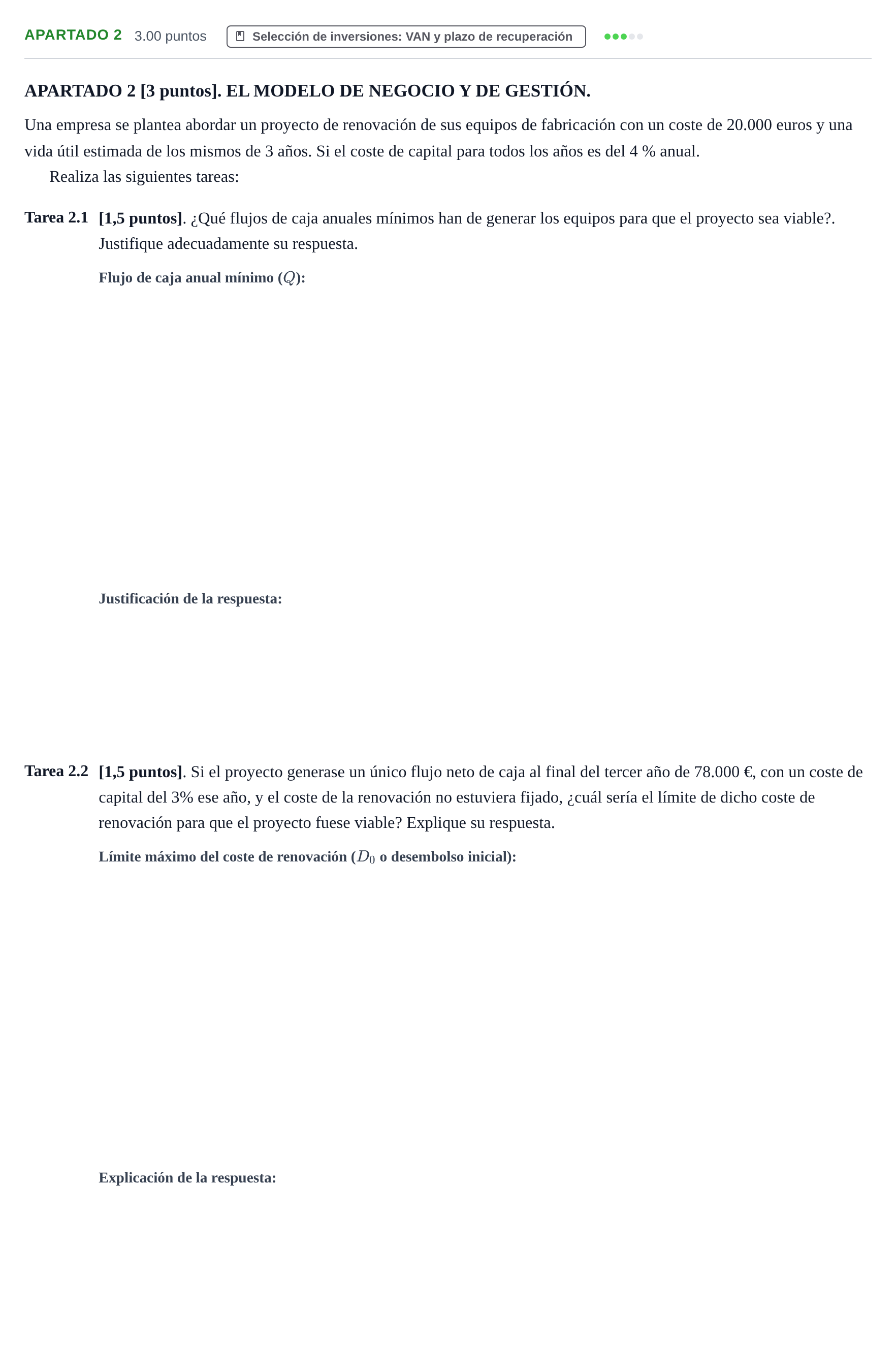 Enunciado: Apartado 2 · Empresa y Diseño de Modelos de Negocio PAU Cantabria Ordinaria 2026