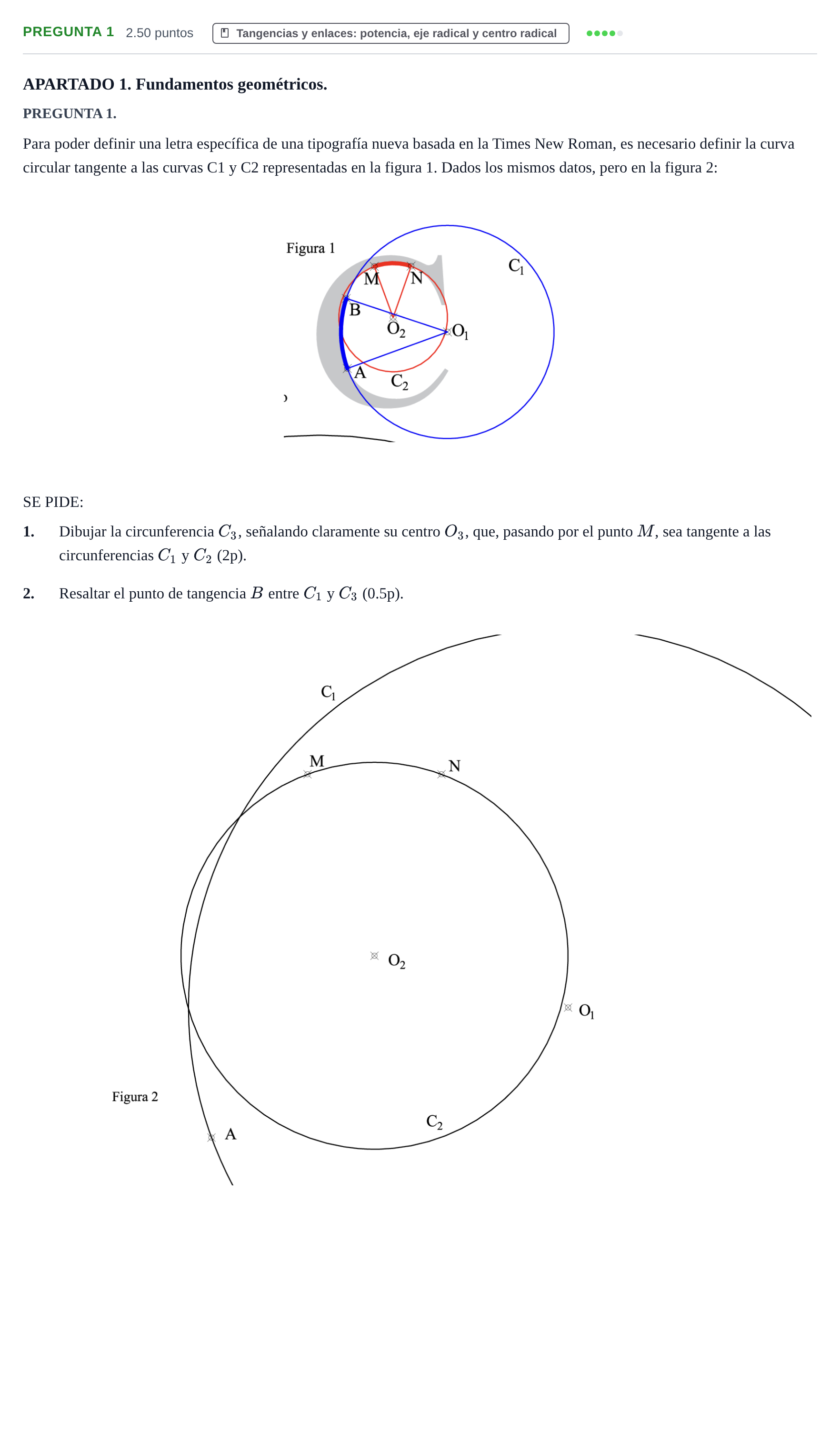 Enunciado: Pregunta 1 · Dibujo técnico II PAU Cantabria Ordinaria 2026