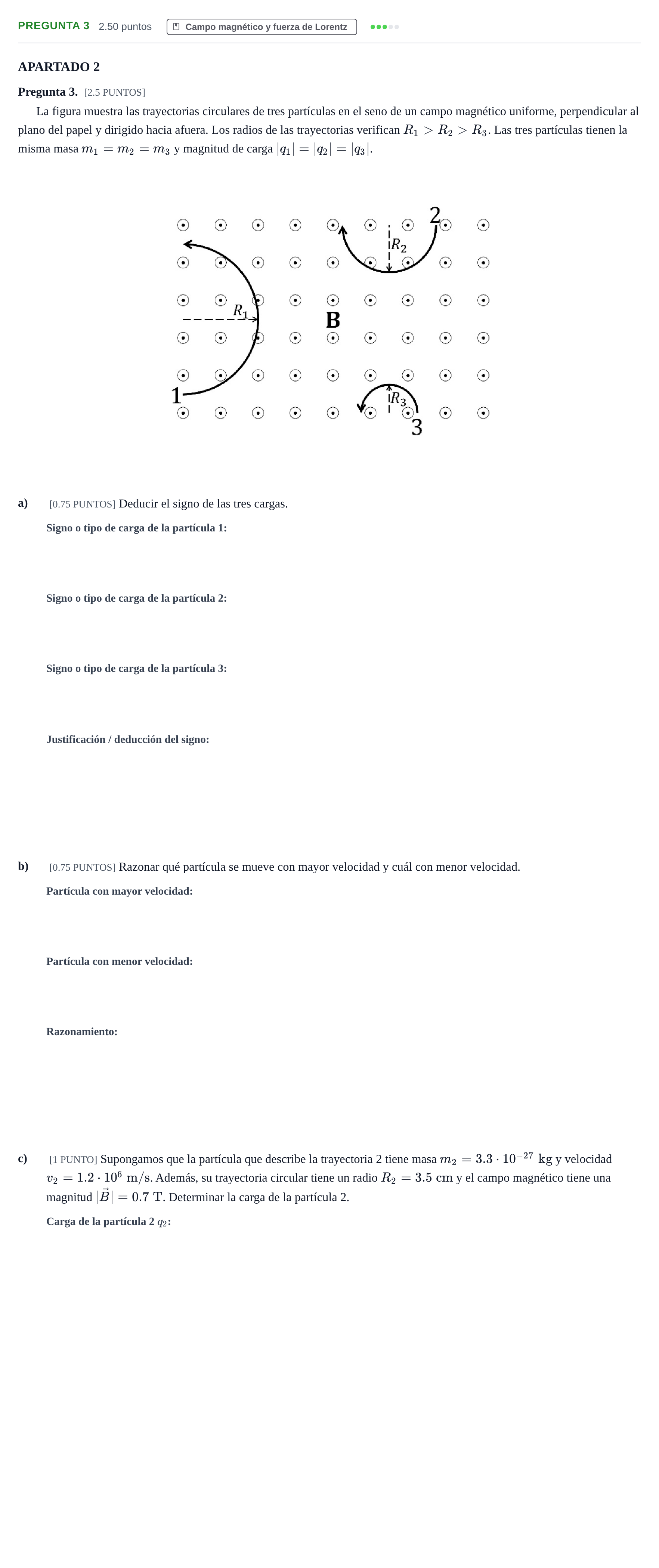 Enunciado: Pregunta 3 · Física PAU Cantabria Ordinaria 2026