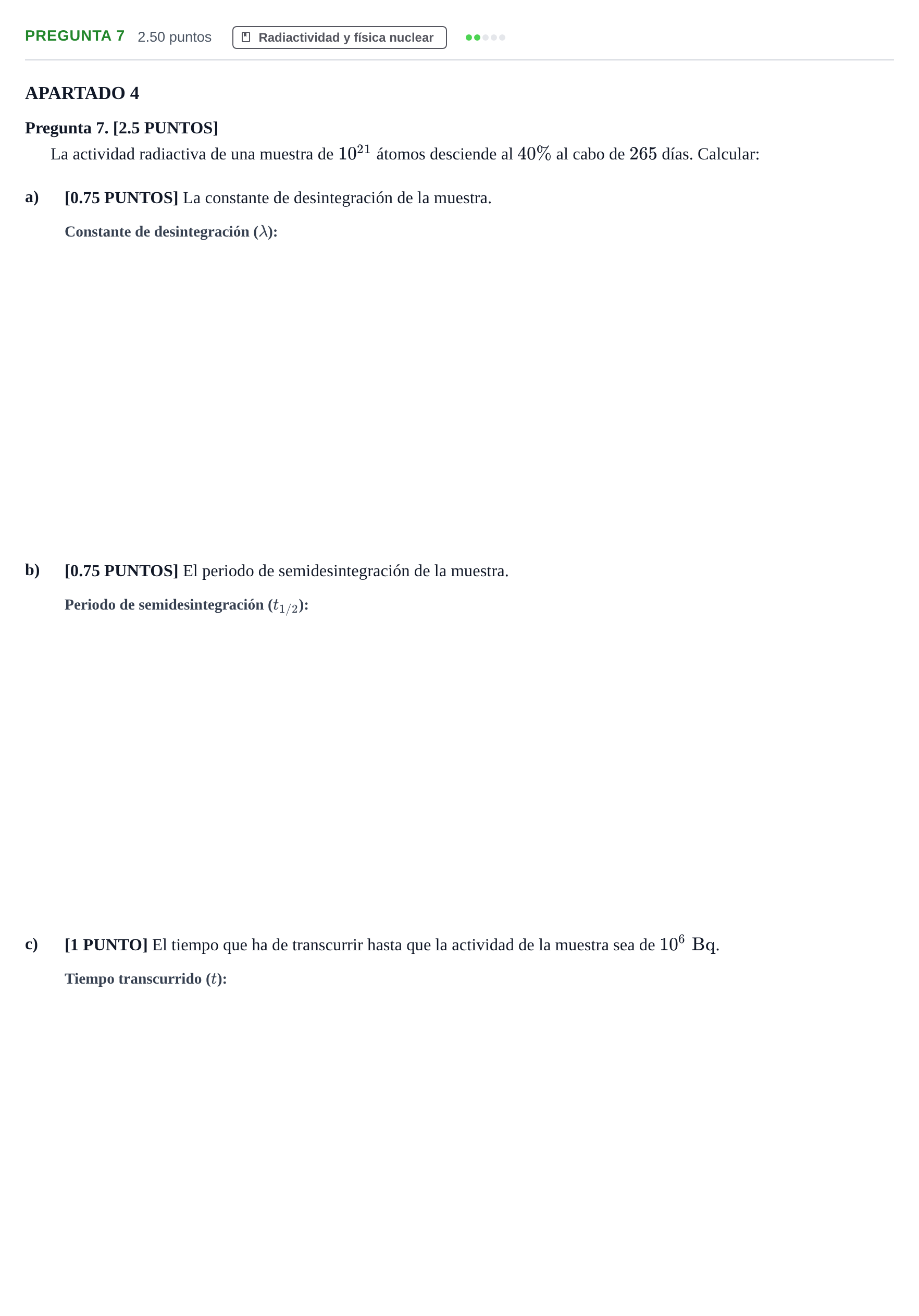 Enunciado: Pregunta 7 · Física PAU Cantabria Ordinaria 2026