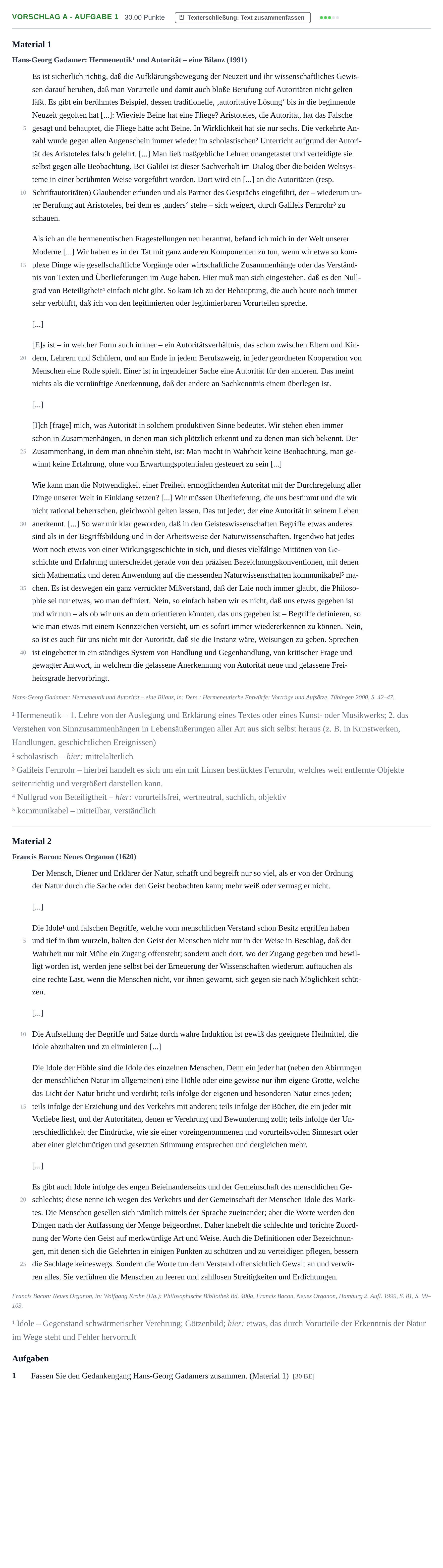 Aufgabenstellung: Aufgabe Vorschlag A - Aufgabe 1 · Abitur Hessen Philosophie GK 2022