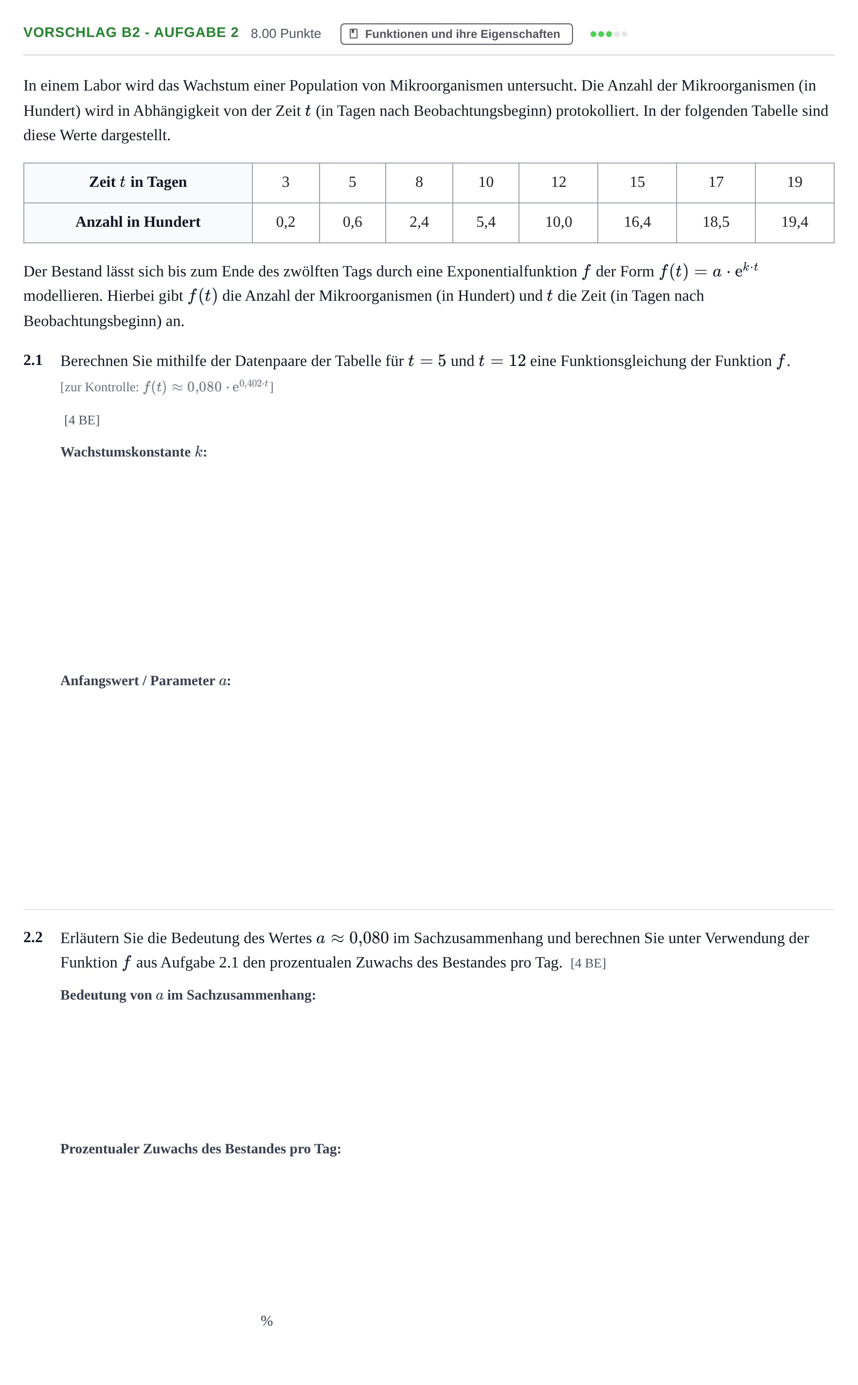 Aufgabenstellung: Aufgabe Vorschlag B2 - Aufgabe 2 · Abitur Hessen Mathematik GK · CAS 2022