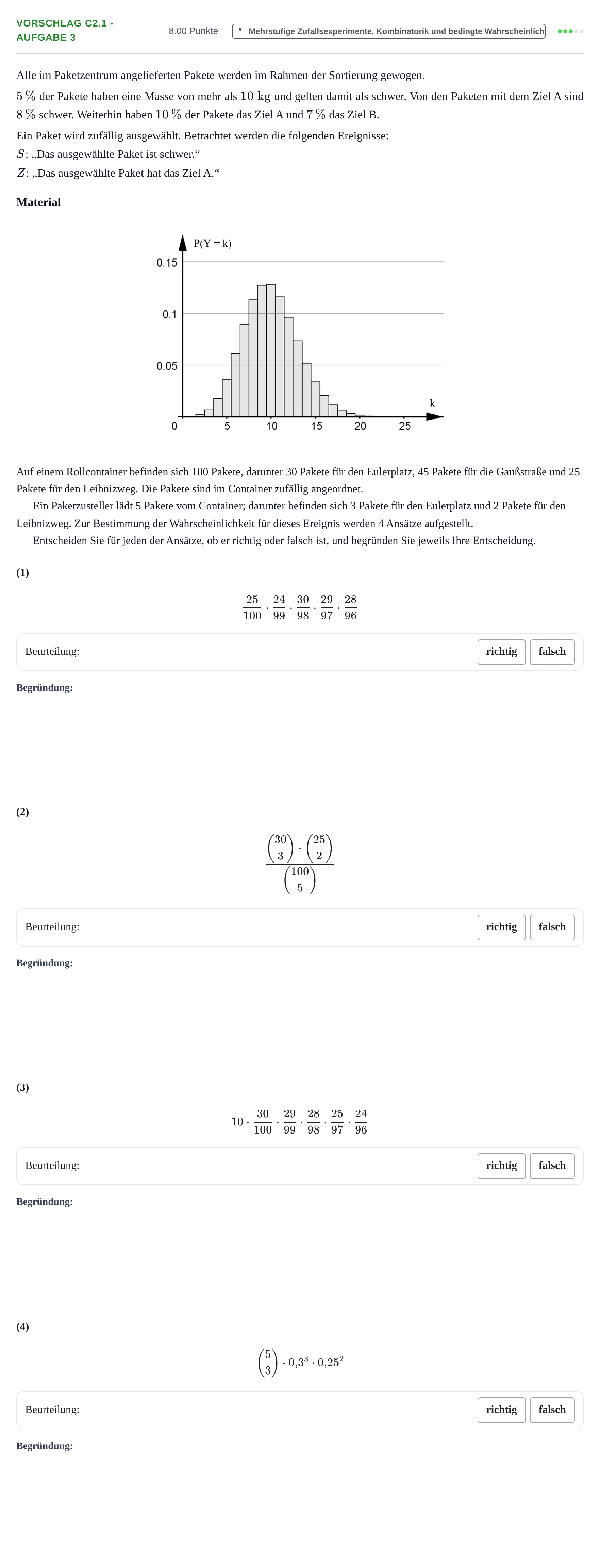 Aufgabenstellung: Aufgabe Vorschlag C2.1 - Aufgabe 3 · Abitur Hessen Mathematik GK · CAS 2022