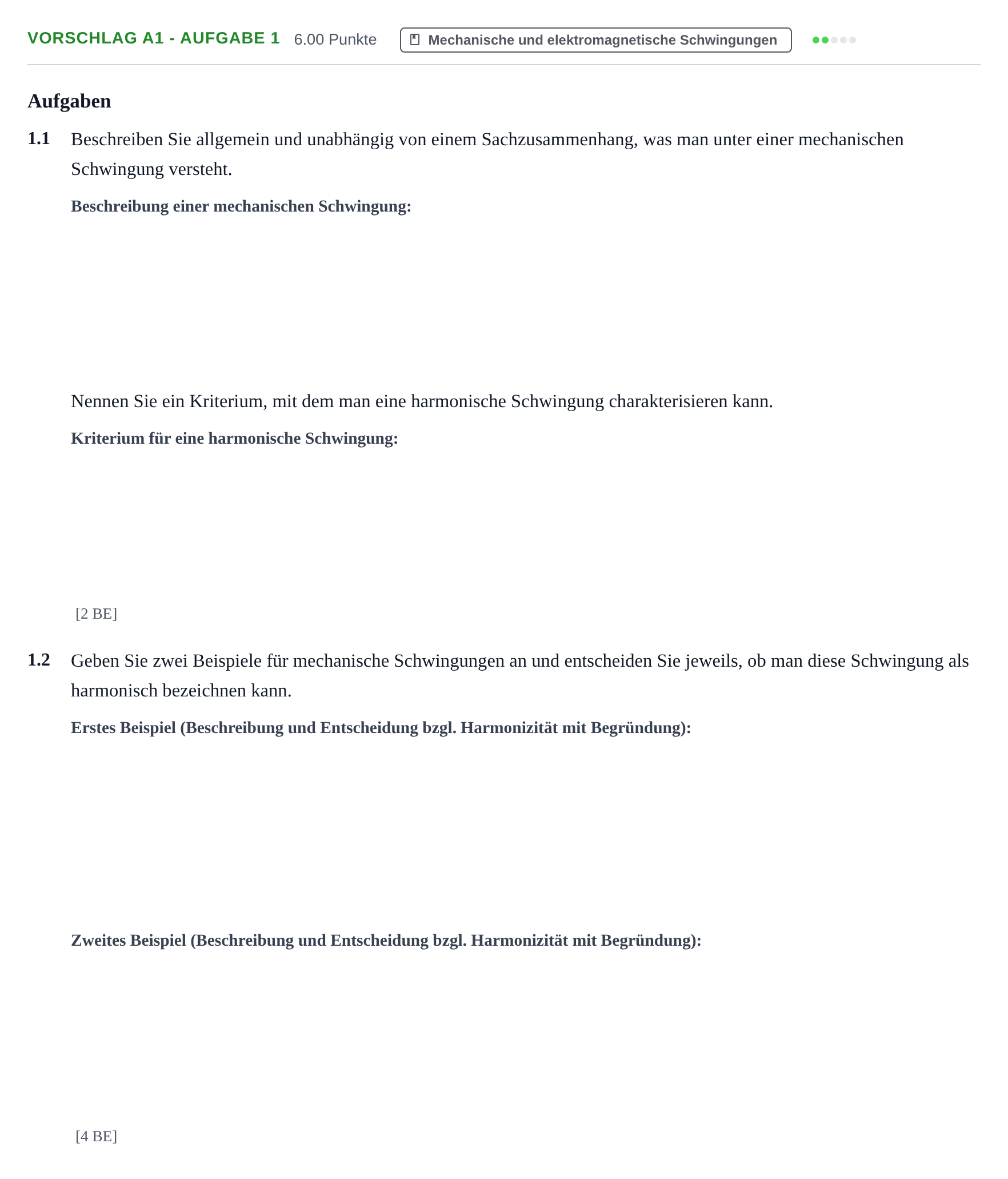 Aufgabenstellung: Aufgabe Vorschlag A1 - Aufgabe 1 · Abitur Hessen Physik GK 2022