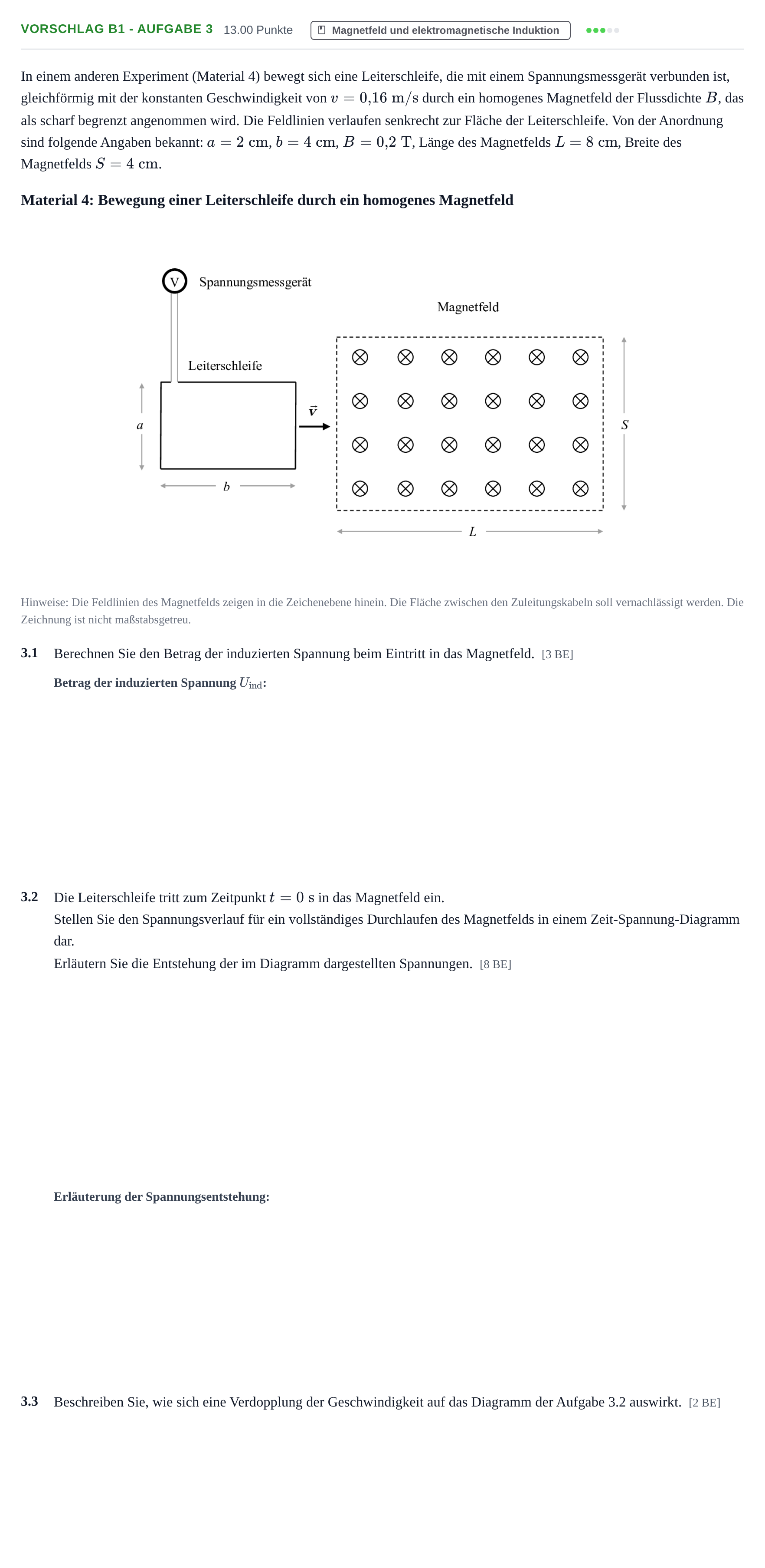 Aufgabenstellung: Aufgabe Vorschlag B1 - Aufgabe 3 · Abitur Hessen Physik GK 2022