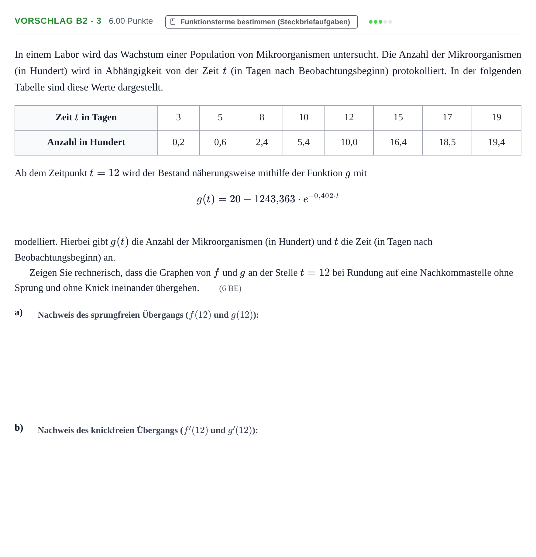Aufgabenstellung: Aufgabe Vorschlag B2 - 3 · Abitur Hessen Mathematik GK · WTR 2022