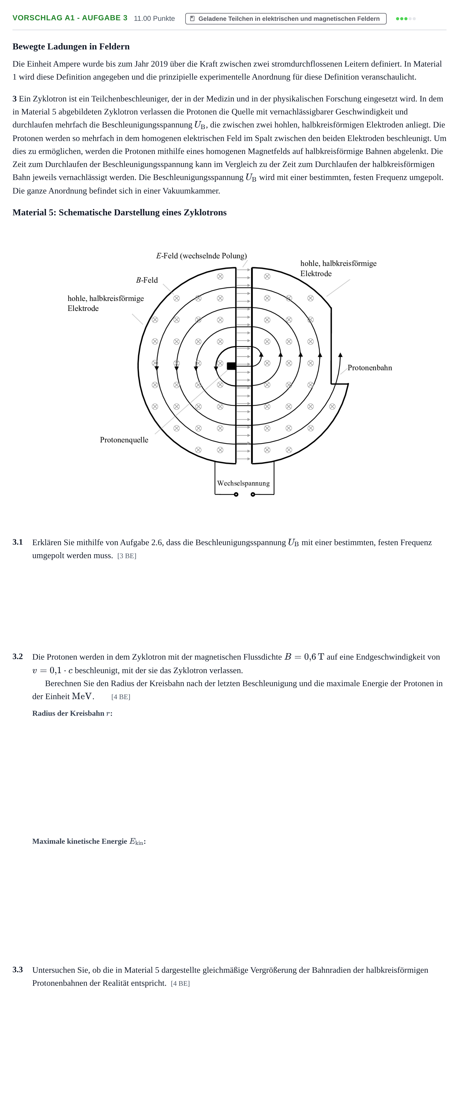Aufgabenstellung: Aufgabe Vorschlag A1 - Aufgabe 3 · Abitur Hessen Physik LK 2022