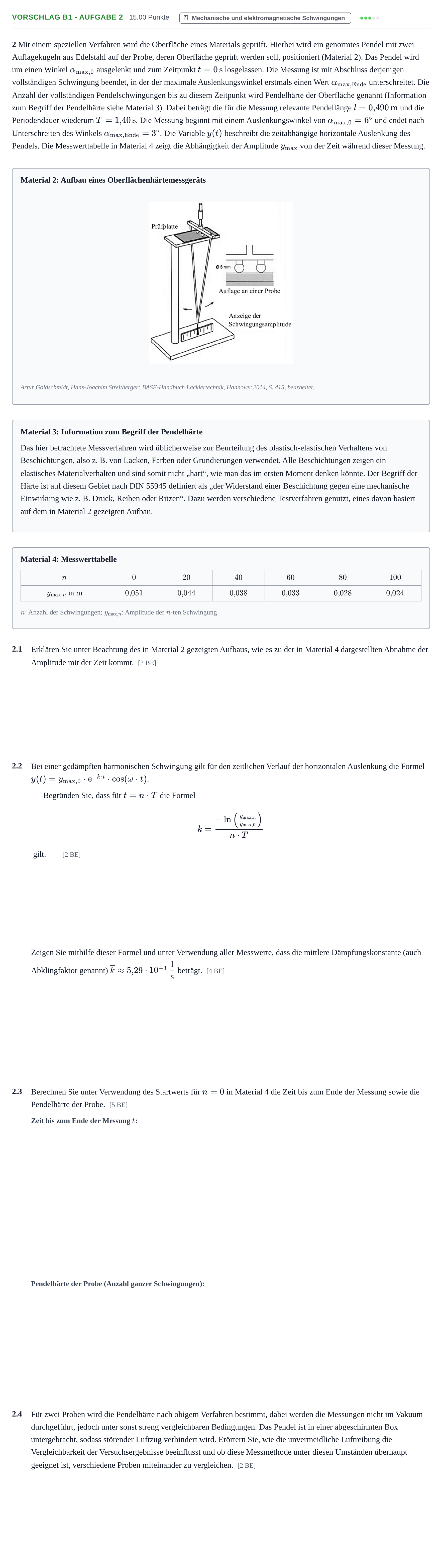 Aufgabenstellung: Aufgabe Vorschlag B1 - Aufgabe 2 · Abitur Hessen Physik LK 2022