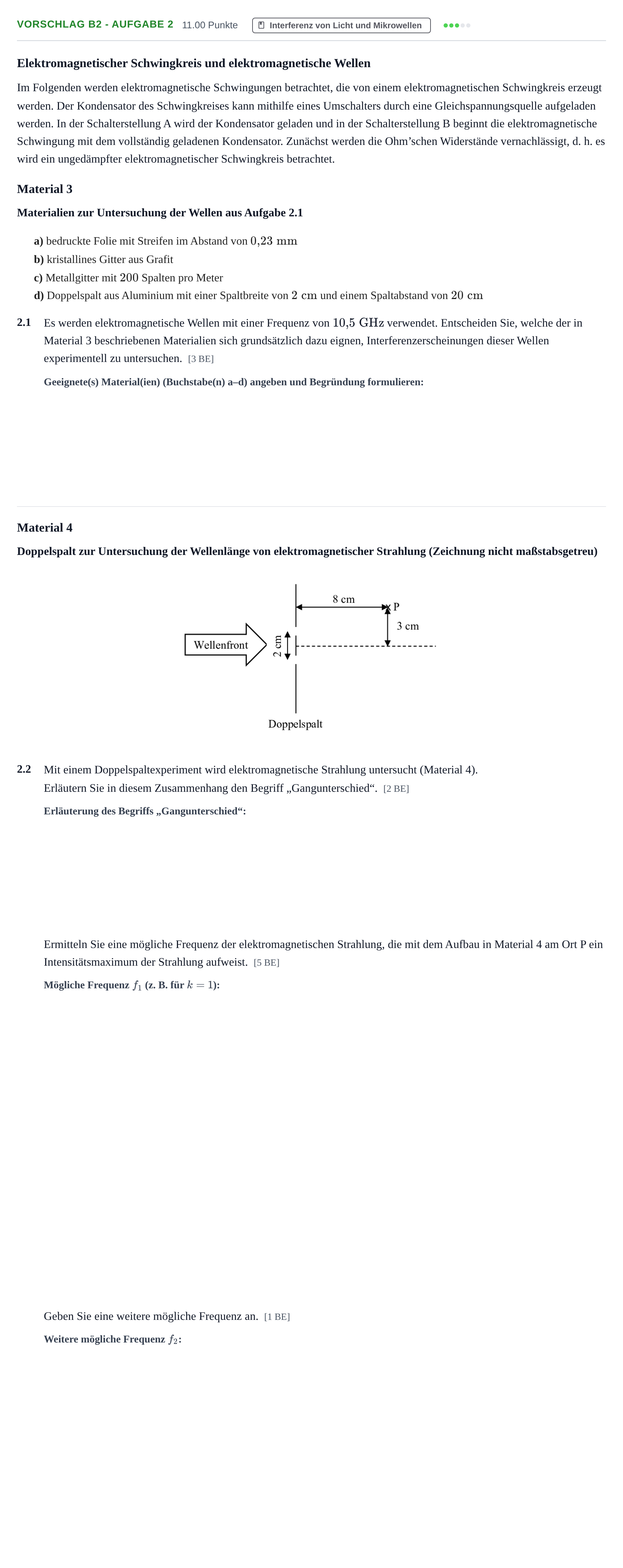 Aufgabenstellung: Aufgabe Vorschlag B2 - Aufgabe 2 · Abitur Hessen Physik LK 2022