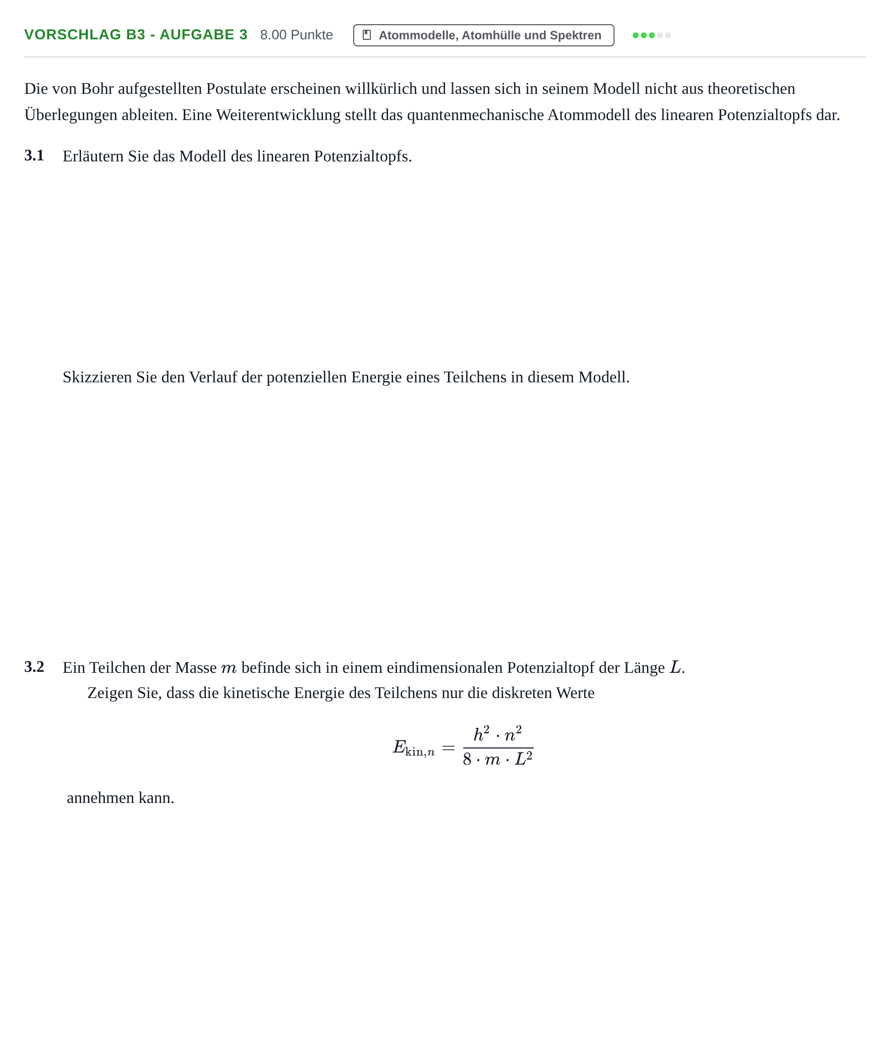 Aufgabenstellung: Aufgabe Vorschlag B3 - Aufgabe 3 · Abitur Hessen Physik LK 2022