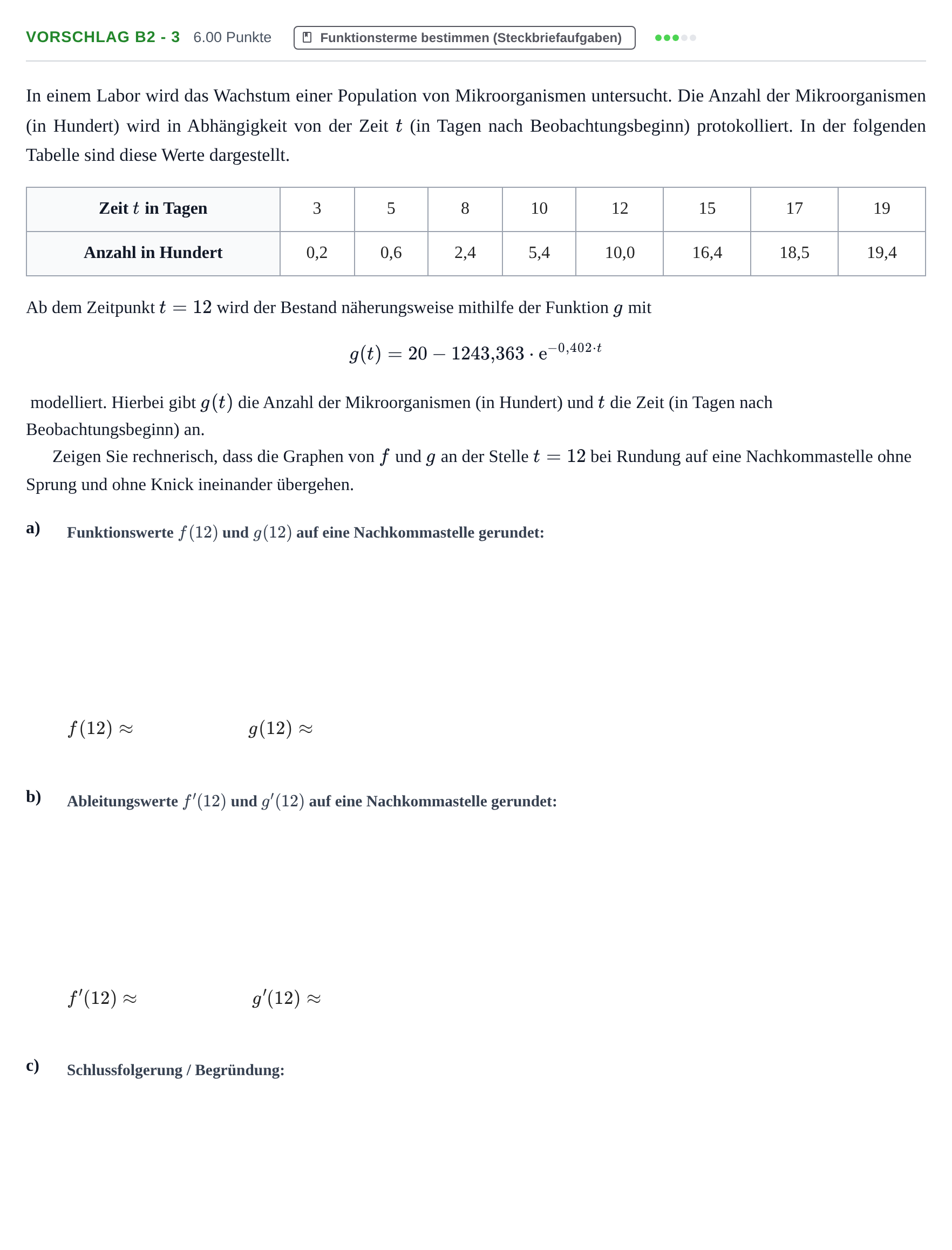 Aufgabenstellung: Aufgabe Vorschlag B2 - 3 · Abitur Hessen Mathematik LK · Schulen für Erwachsene 2022