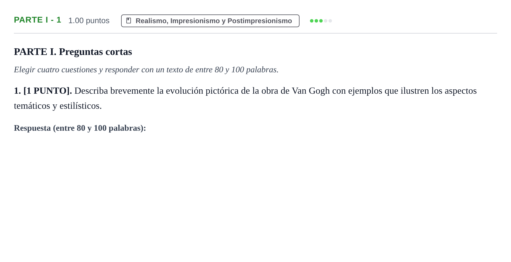 Enunciado: Ejercicio Parte I - 1 · Fundamentos Artísticos PAU Cantabria Extraordinaria 2026