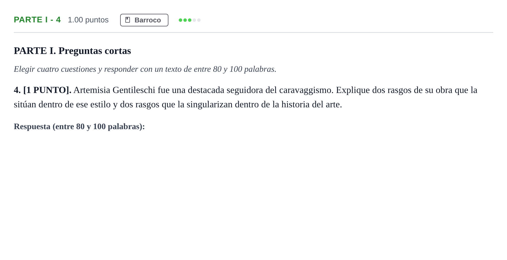 Enunciado: Ejercicio Parte I - 4 · Fundamentos Artísticos PAU Cantabria Extraordinaria 2026