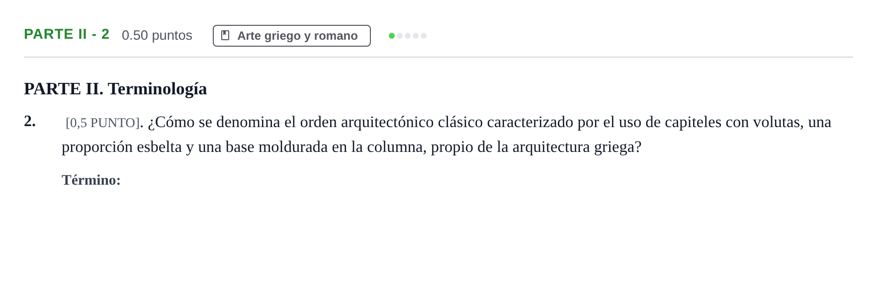 Enunciado: Ejercicio Parte II - 2 · Fundamentos Artísticos PAU Cantabria Extraordinaria 2026