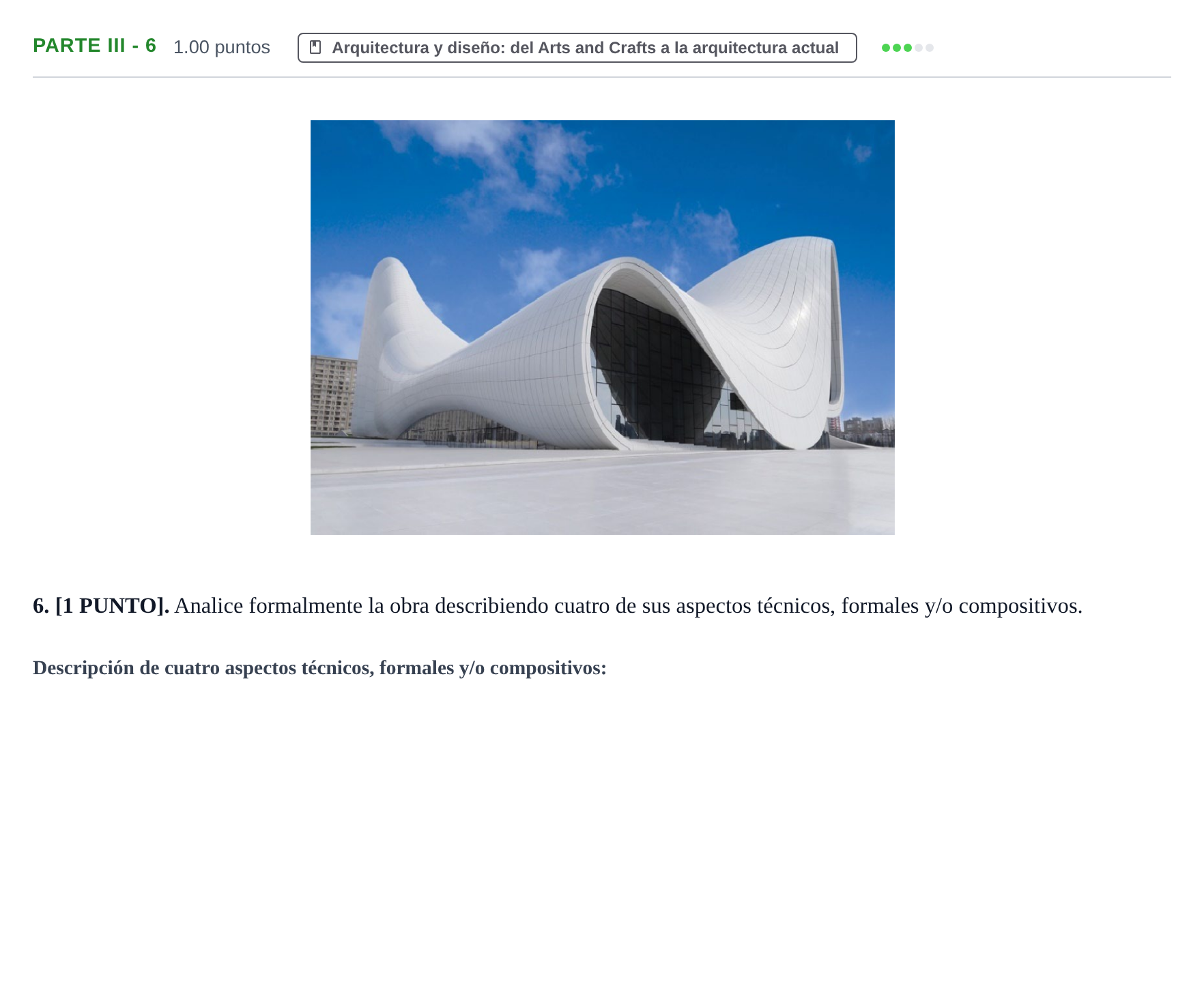 Enunciado: Ejercicio Parte III - 6 · Fundamentos Artísticos PAU Cantabria Extraordinaria 2026