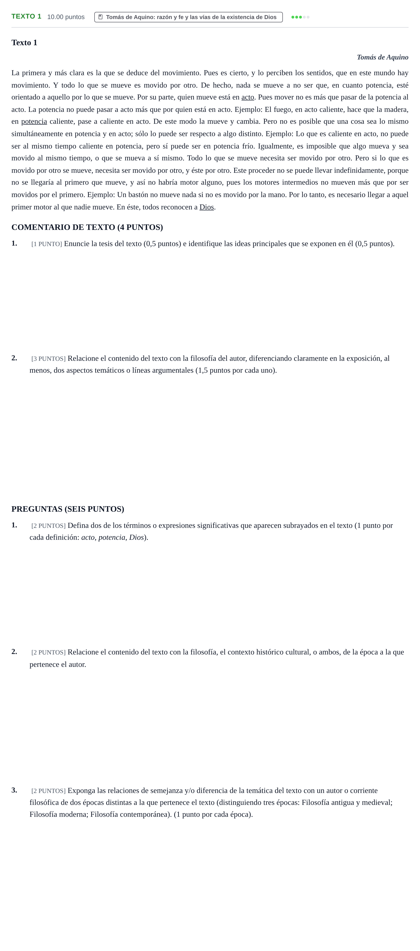 Enunciado: Ejercicio Texto 1 · Historia de la Filosofía PAU Cantabria Ordinaria 2026