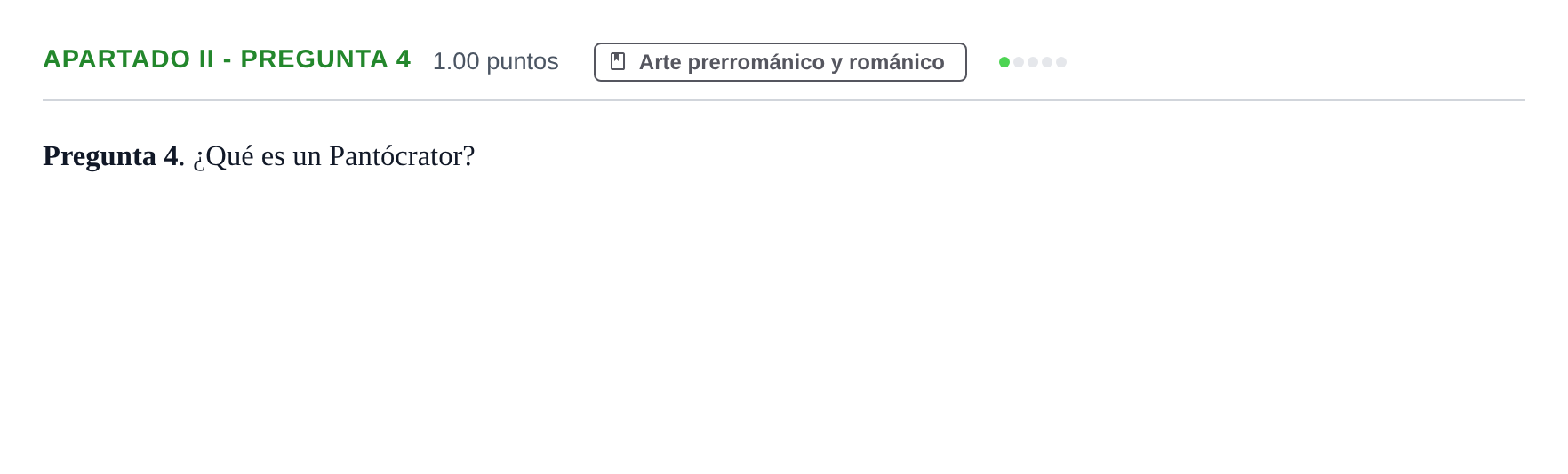 Enunciado: Apartado II - Pregunta 4 · Historia del Arte PAU Cantabria Extraordinaria 2026