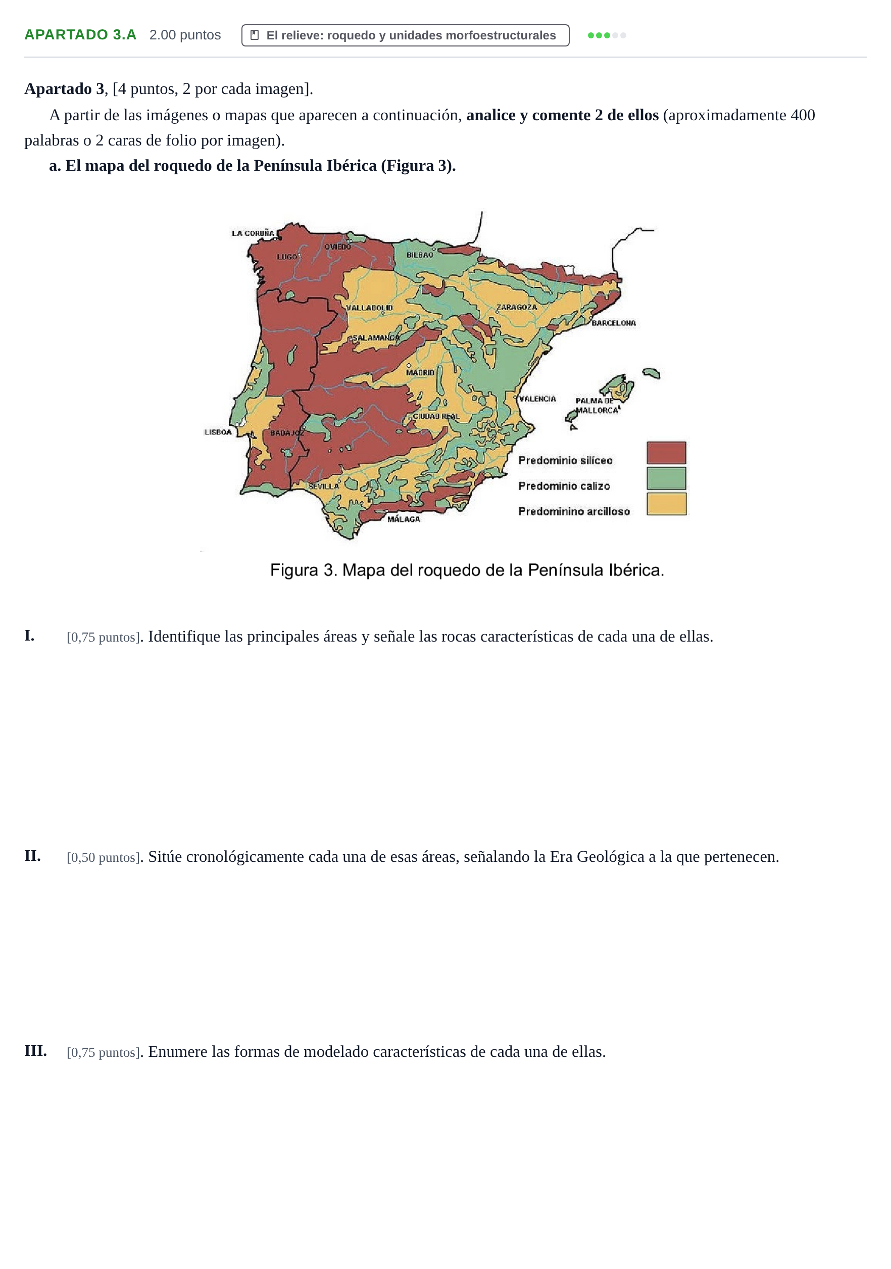 Enunciado: Apartado 3.a · Geografía PAU Cantabria Ordinaria 2026