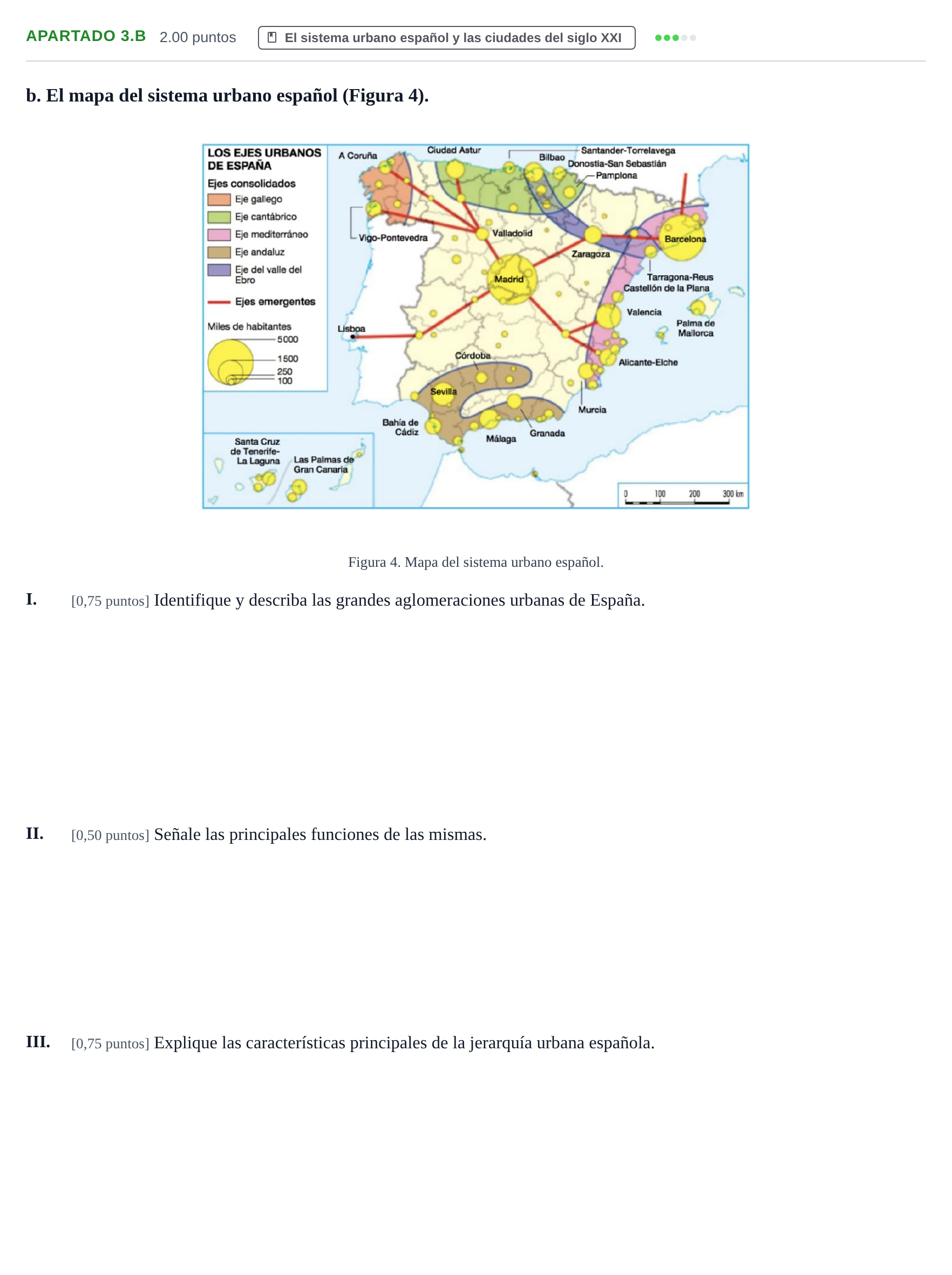 Enunciado: Apartado 3.b · Geografía PAU Cantabria Ordinaria 2026