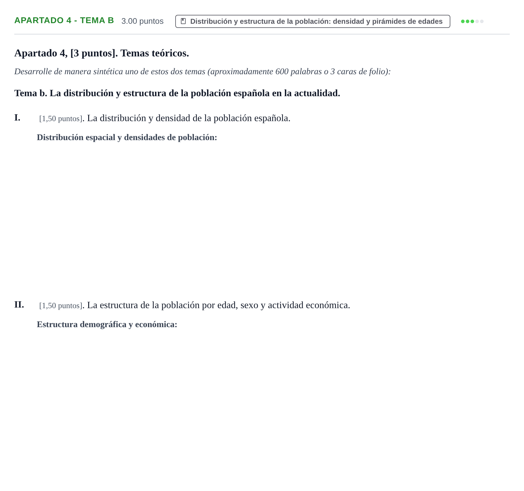 Enunciado: Apartado 4 - Tema b · Geografía PAU Cantabria Ordinaria 2026