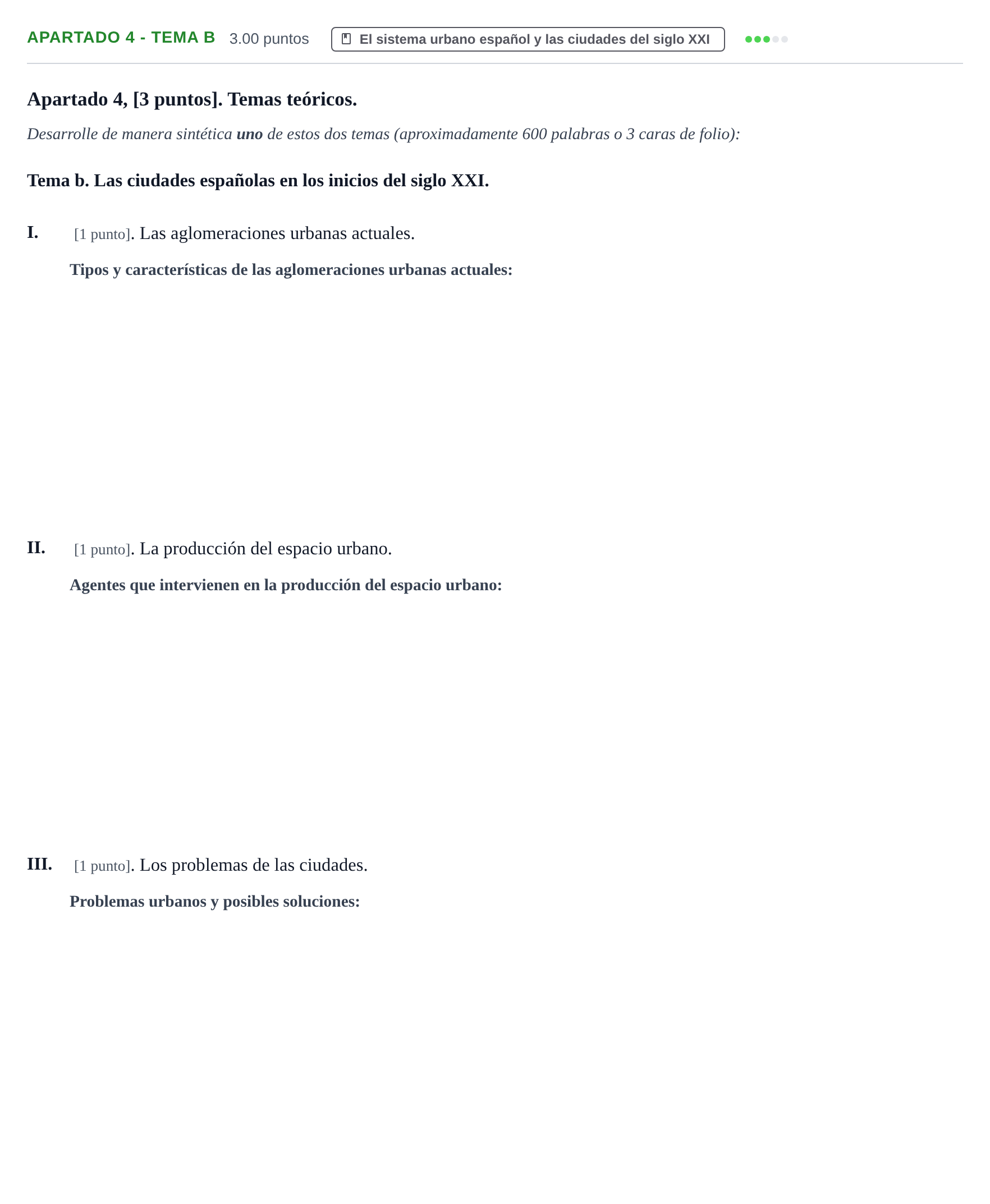 Enunciado: Apartado 4 - Tema b · Geografía PAU Cantabria Extraordinaria 2026