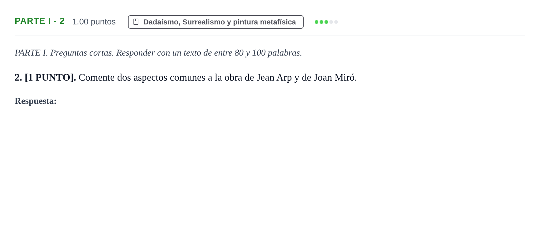 Enunciado: Ejercicio PARTE I - 2 · Fundamentos Artísticos PAU Cantabria Ordinaria 2026