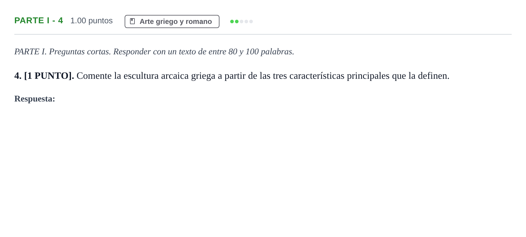 Enunciado: Ejercicio PARTE I - 4 · Fundamentos Artísticos PAU Cantabria Ordinaria 2026