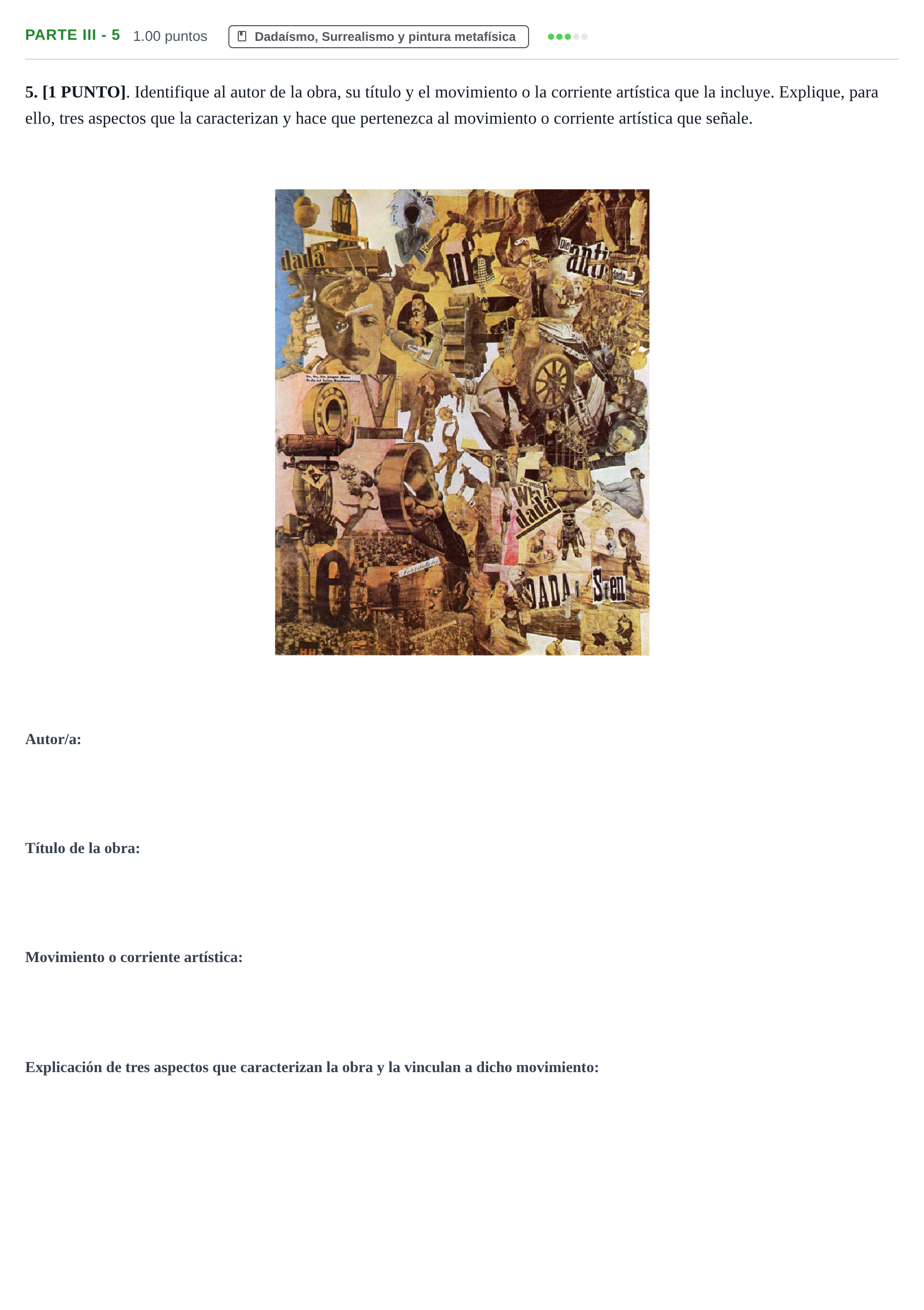 Enunciado: Ejercicio PARTE III - 5 · Fundamentos Artísticos PAU Cantabria Ordinaria 2026