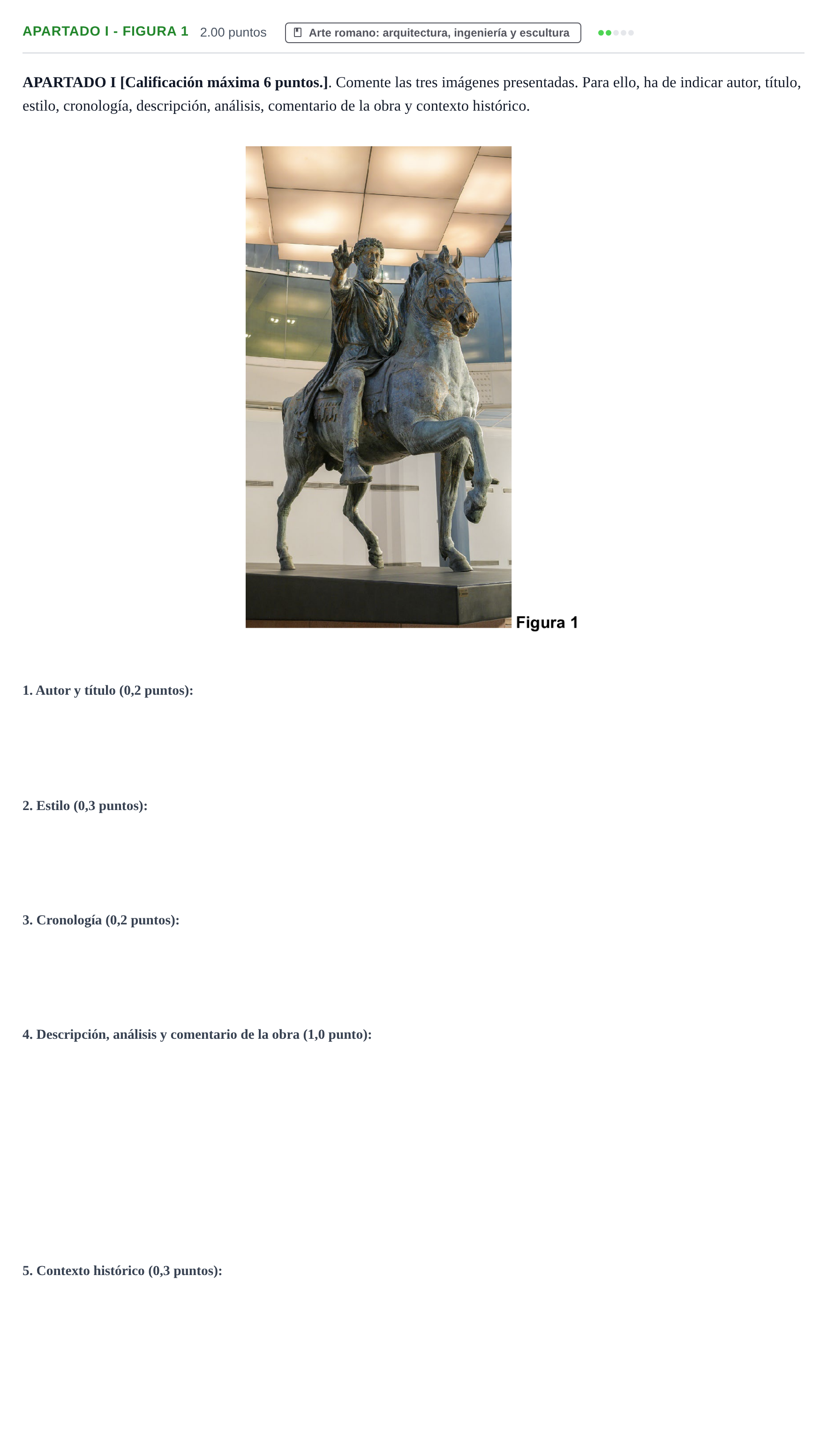 Enunciado: Apartado I - Figura 1 · Historia del Arte PAU Cantabria Ordinaria 2026