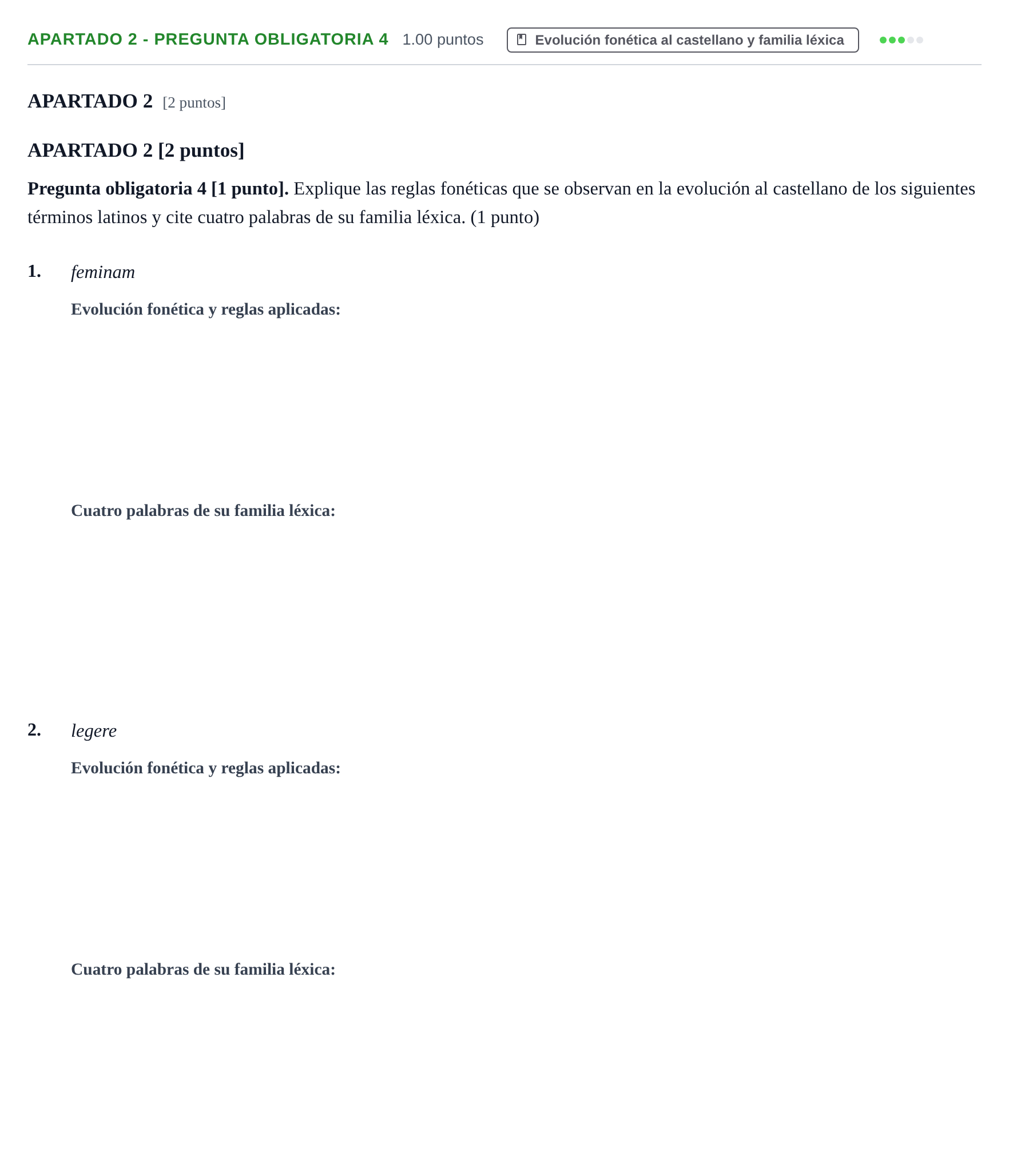 Enunciado: Apartado 2 - Pregunta obligatoria 4 · Latín II PAU Cantabria Ordinaria 2026