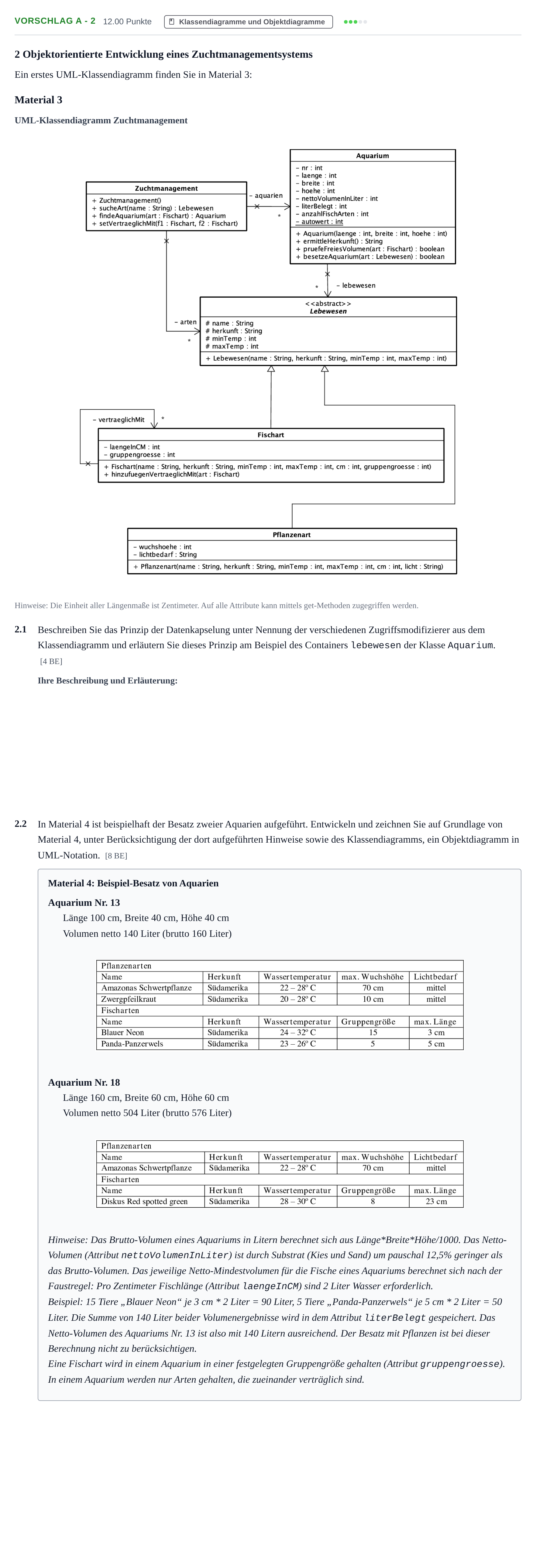 Aufgabenstellung: Aufgabe Vorschlag A - 2 · Abitur Hessen Praktische Informatik LK 2022