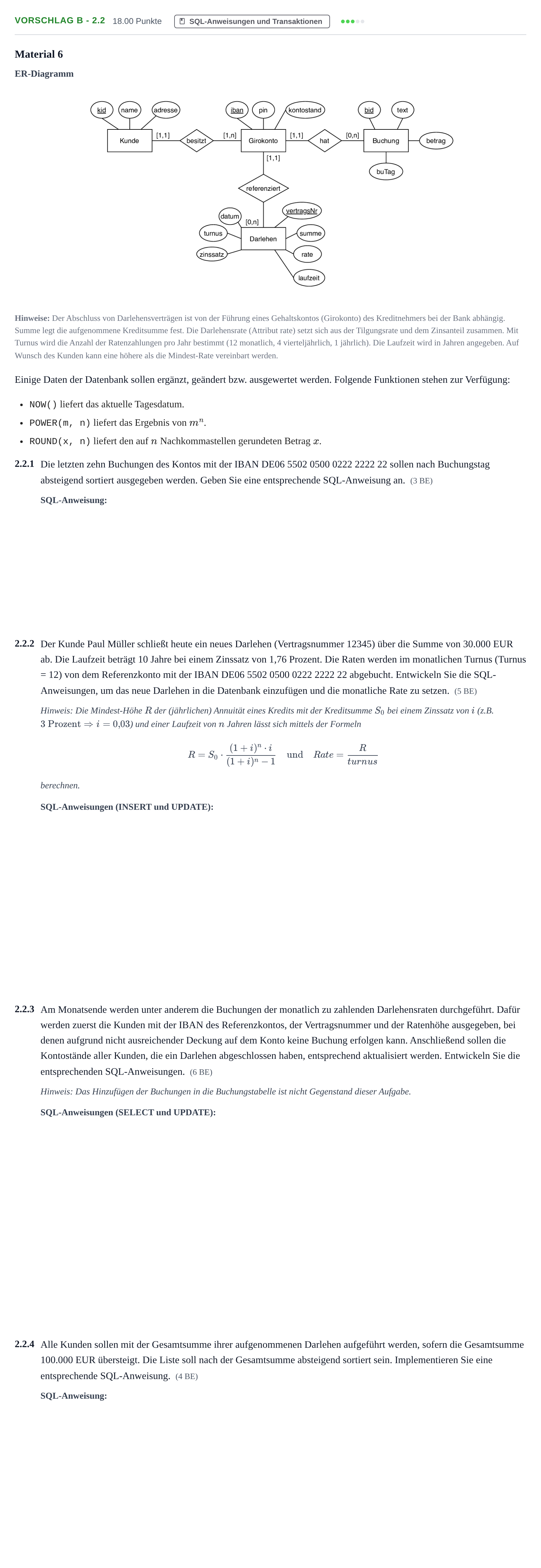 Aufgabenstellung: Aufgabe Vorschlag B - 2.2 · Abitur Hessen Praktische Informatik LK 2022