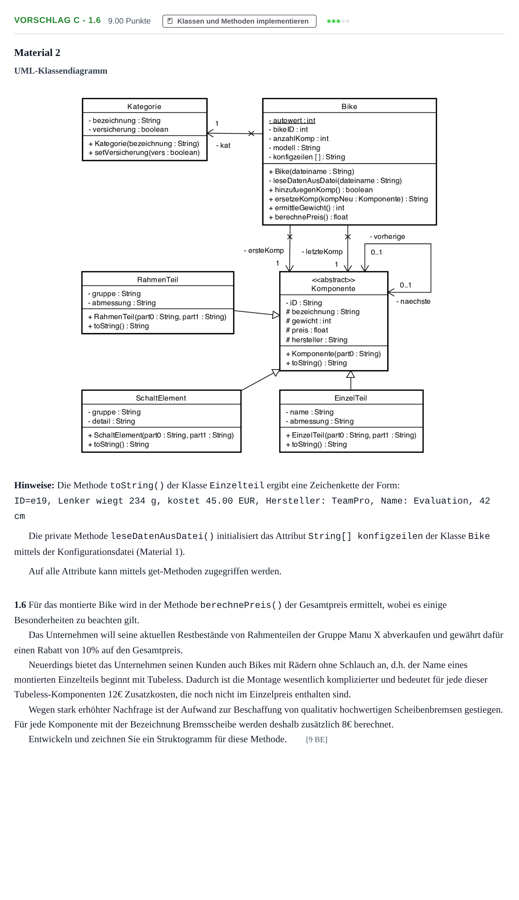 Aufgabenstellung: Aufgabe Vorschlag C - 1.6 · Abitur Hessen Praktische Informatik LK 2022